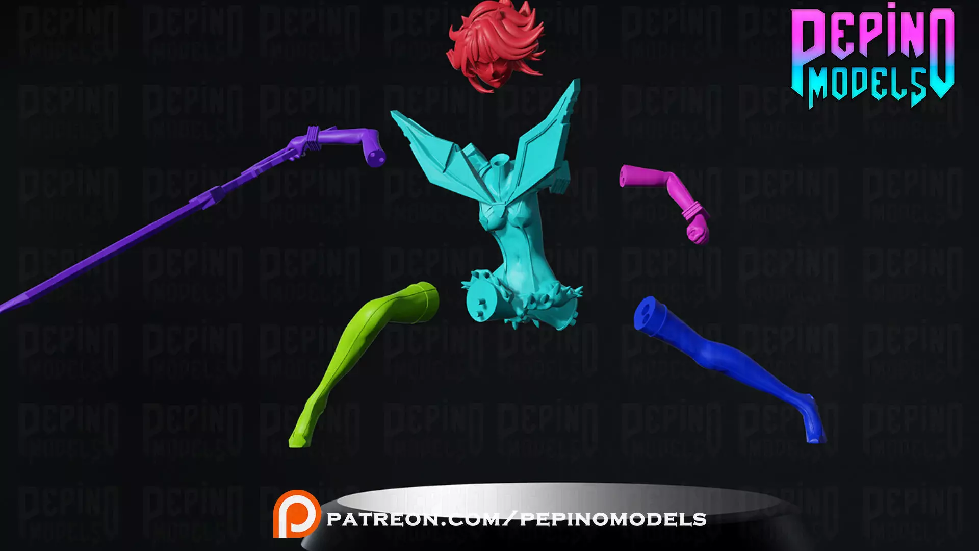 Ryuko Matoi -Kill la Kill- 62mm scale mini 3D print model 3D print model_1