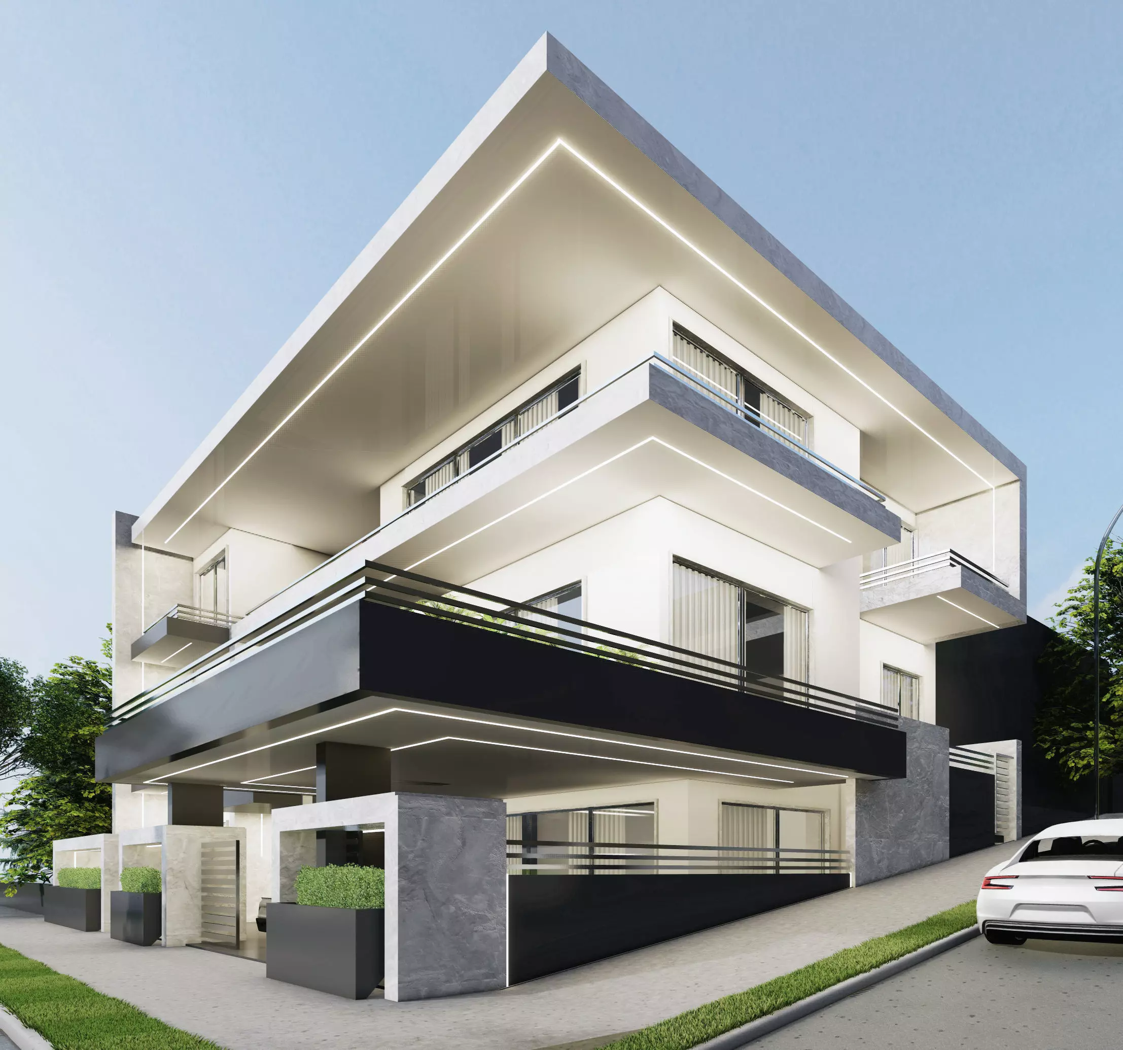 Modern House 3D model_0