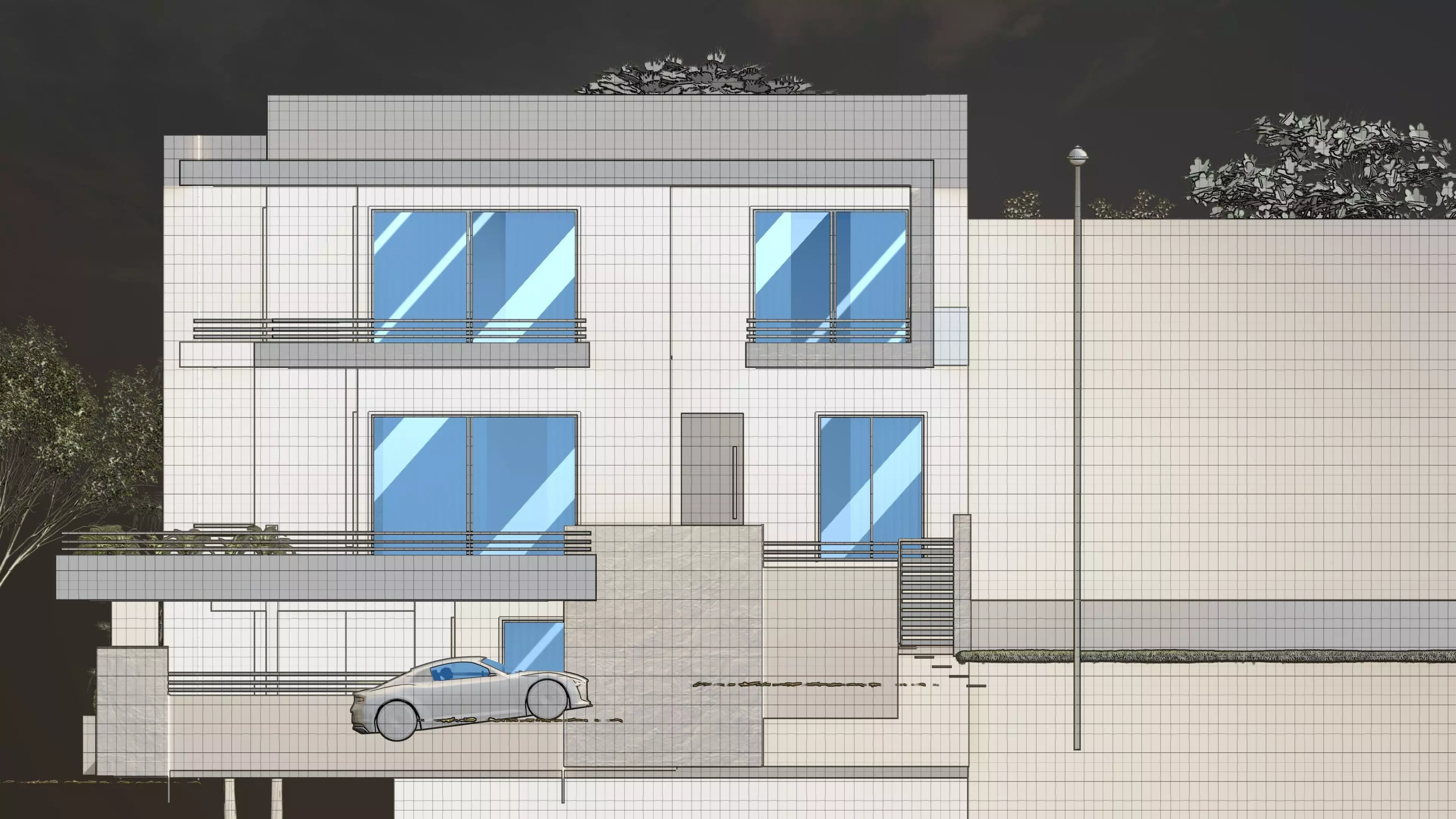 Modern House 3D model_4