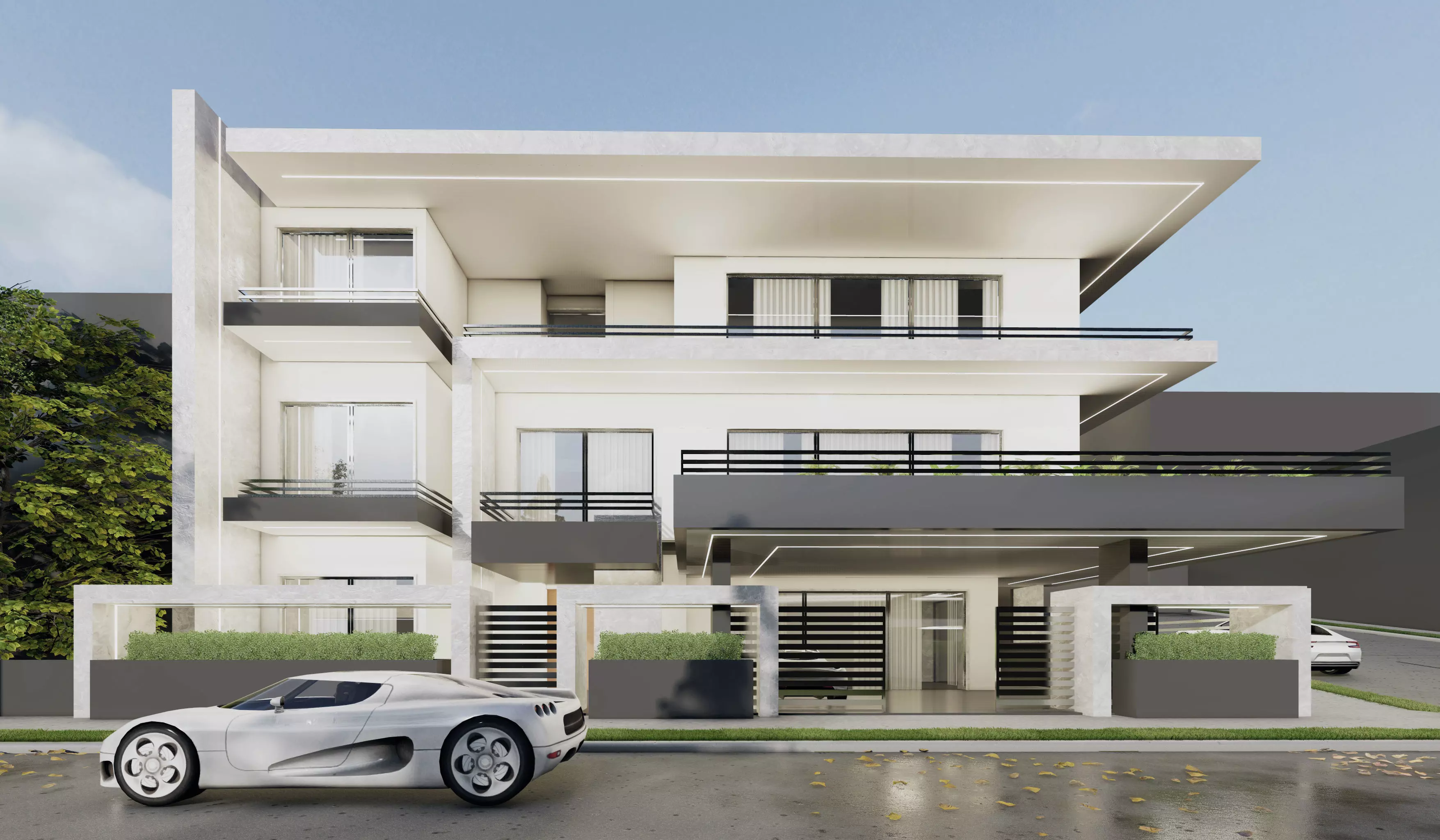 Modern House 3D model_1