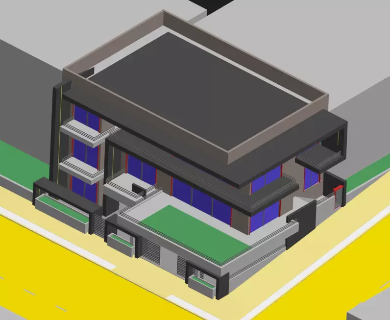 Modern House 3D model_6