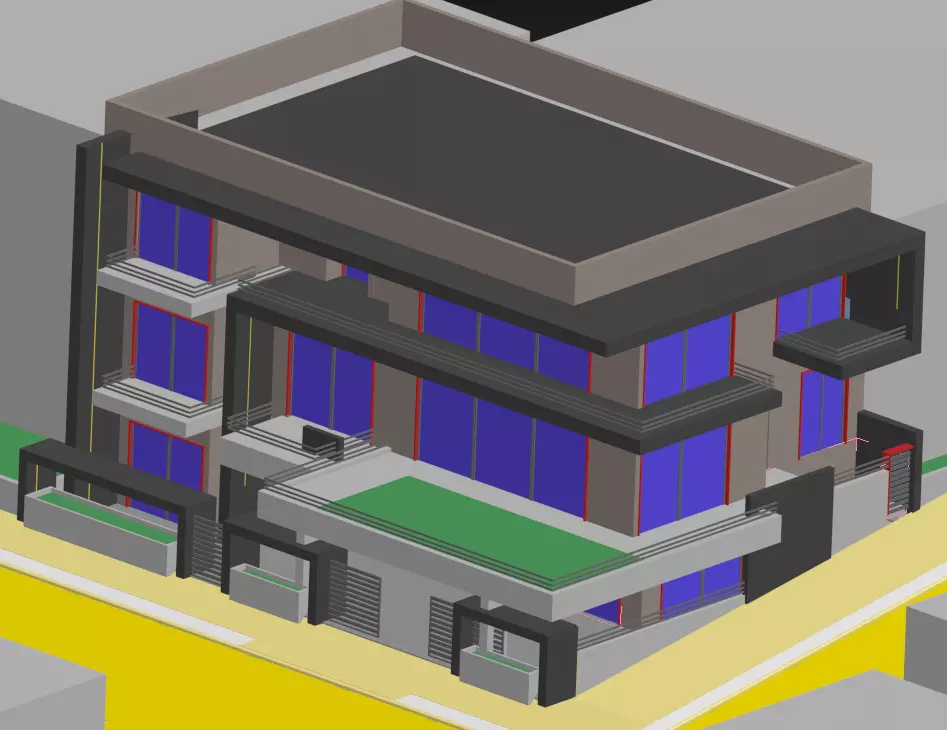 Modern House 3D model_7