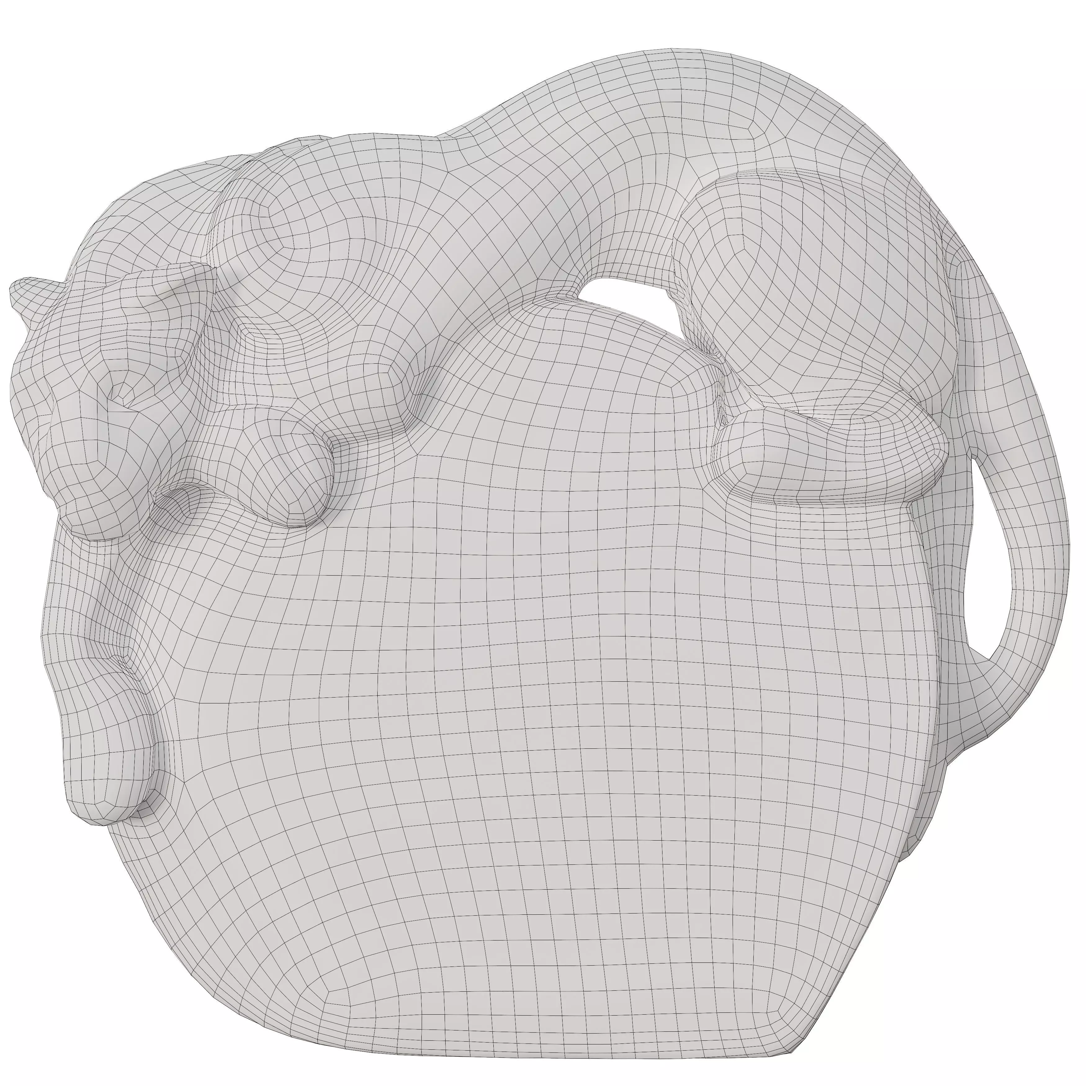 Antique Wild Cat Statue - Bronze Sculpture 3D Model 3D model_6