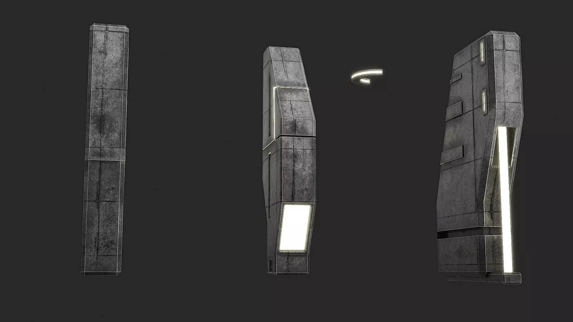 Lighting for Sci Fi Brutal Locations Low-poly 3D model_16