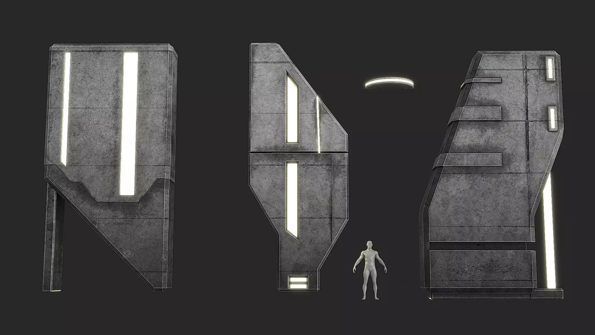 Lighting for Sci Fi Brutal Locations Low-poly 3D model_5