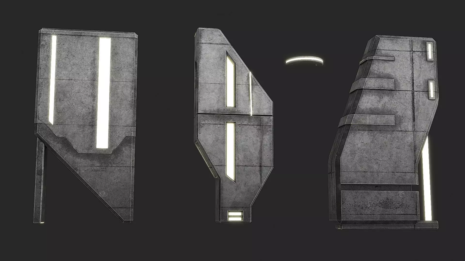Lighting for Sci Fi Brutal Locations Low-poly 3D model_7