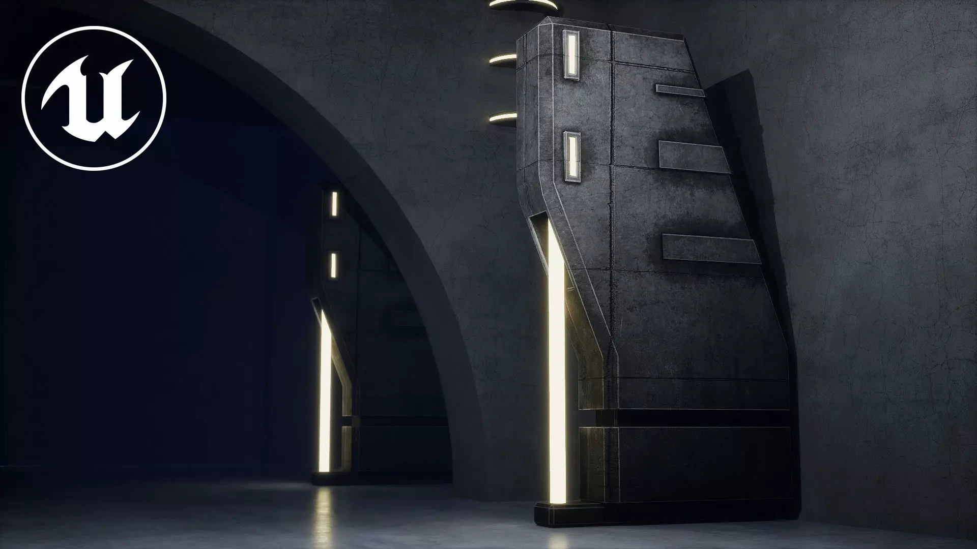 Lighting for Sci Fi Brutal Locations Low-poly 3D model_2