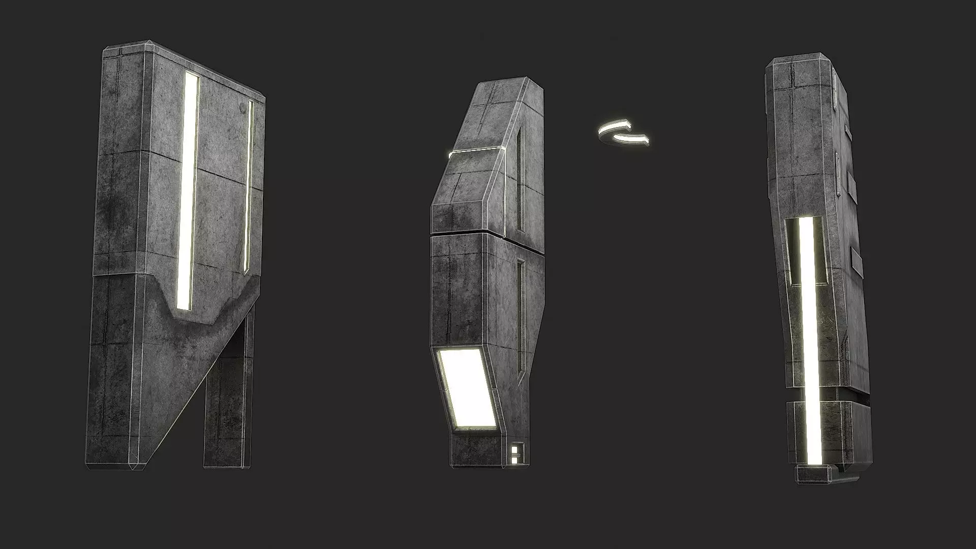 Lighting for Sci Fi Brutal Locations Low-poly 3D model_15