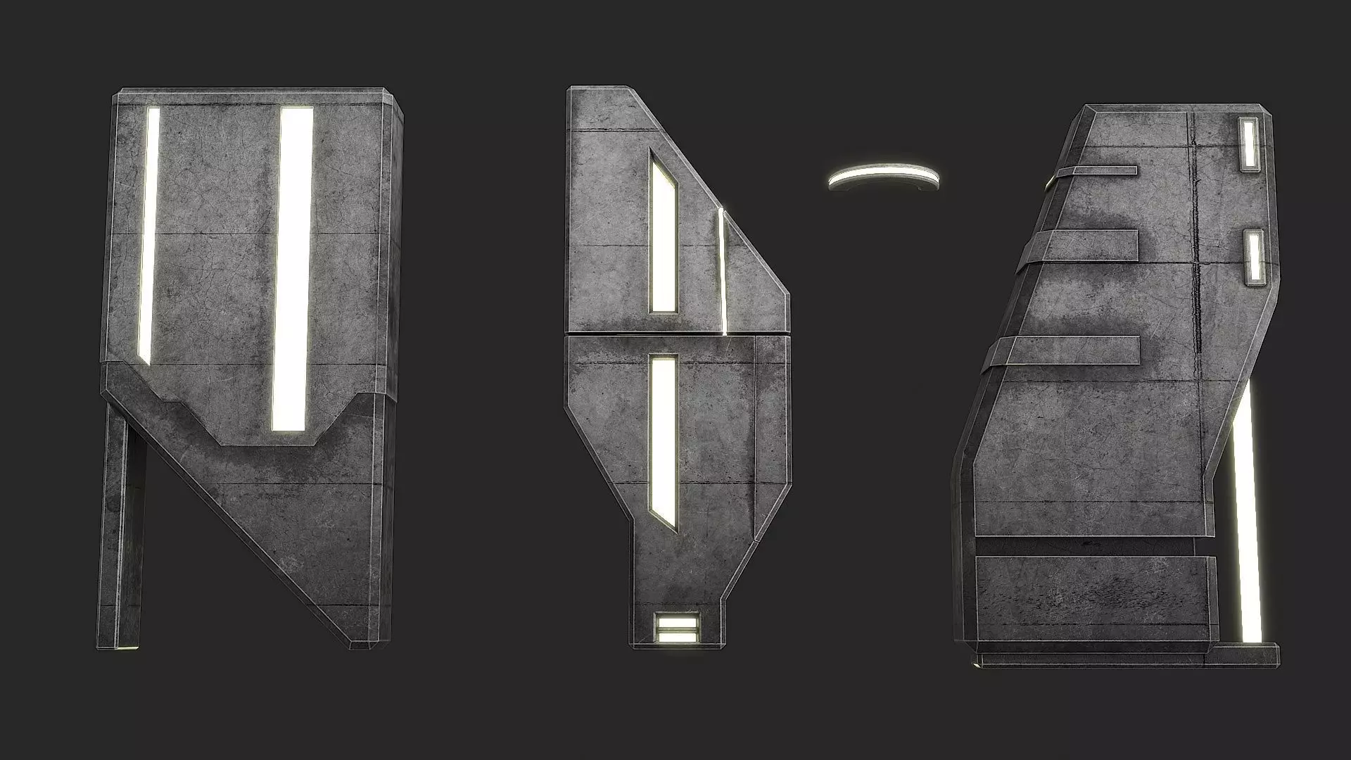 Lighting for Sci Fi Brutal Locations Low-poly 3D model_0