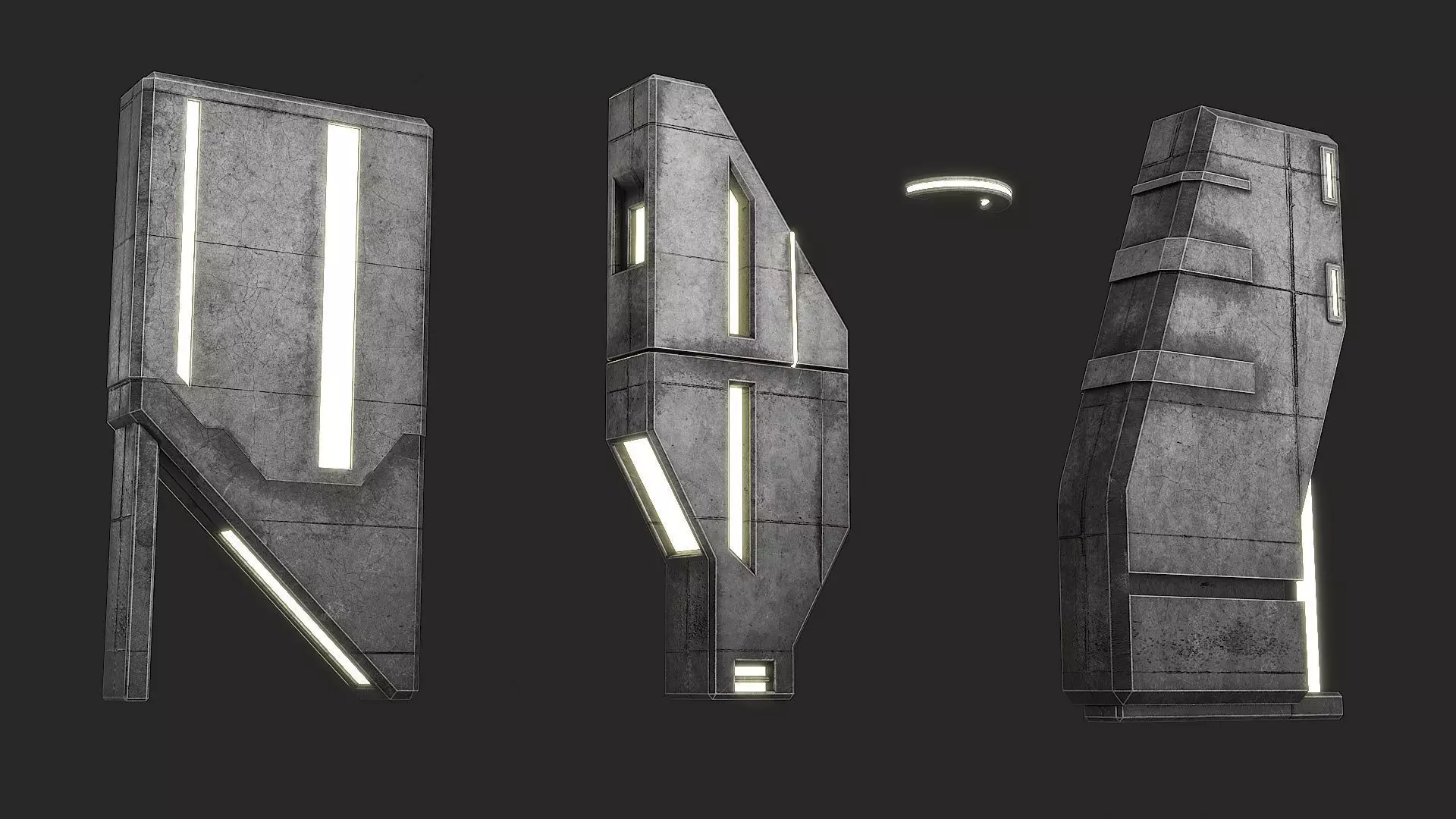 Lighting for Sci Fi Brutal Locations Low-poly 3D model_8