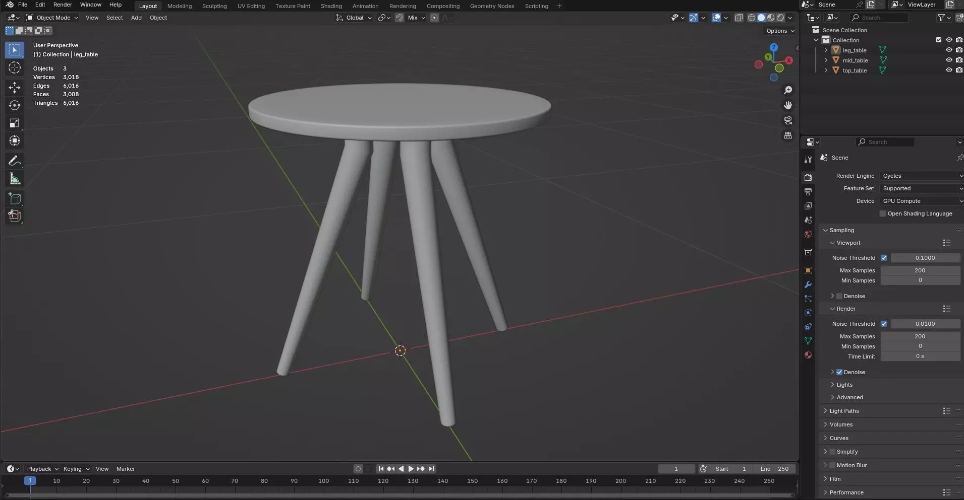 Round Table CG81 3D model_7
