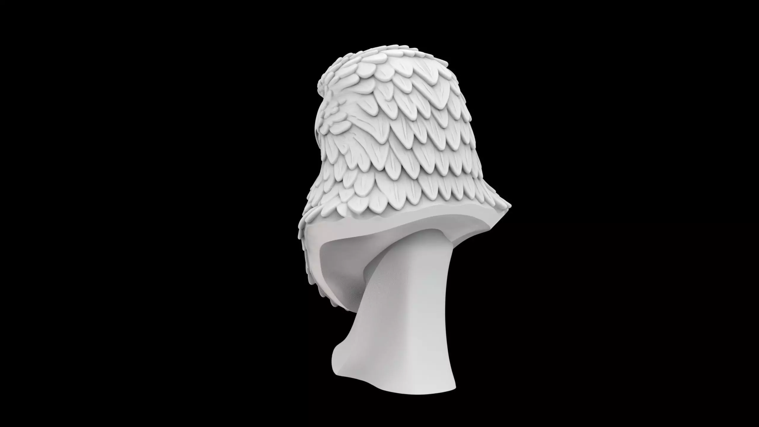 Eagle Head Bust Statue 3D Print Model 3D print model_3