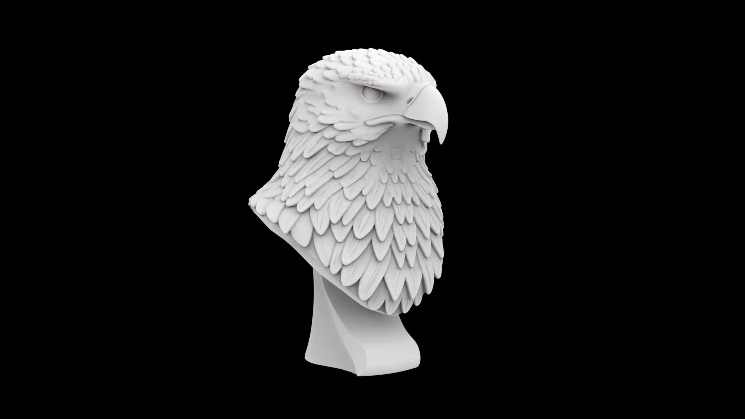 Eagle Head Bust Statue 3D Print Model 3D print model_6