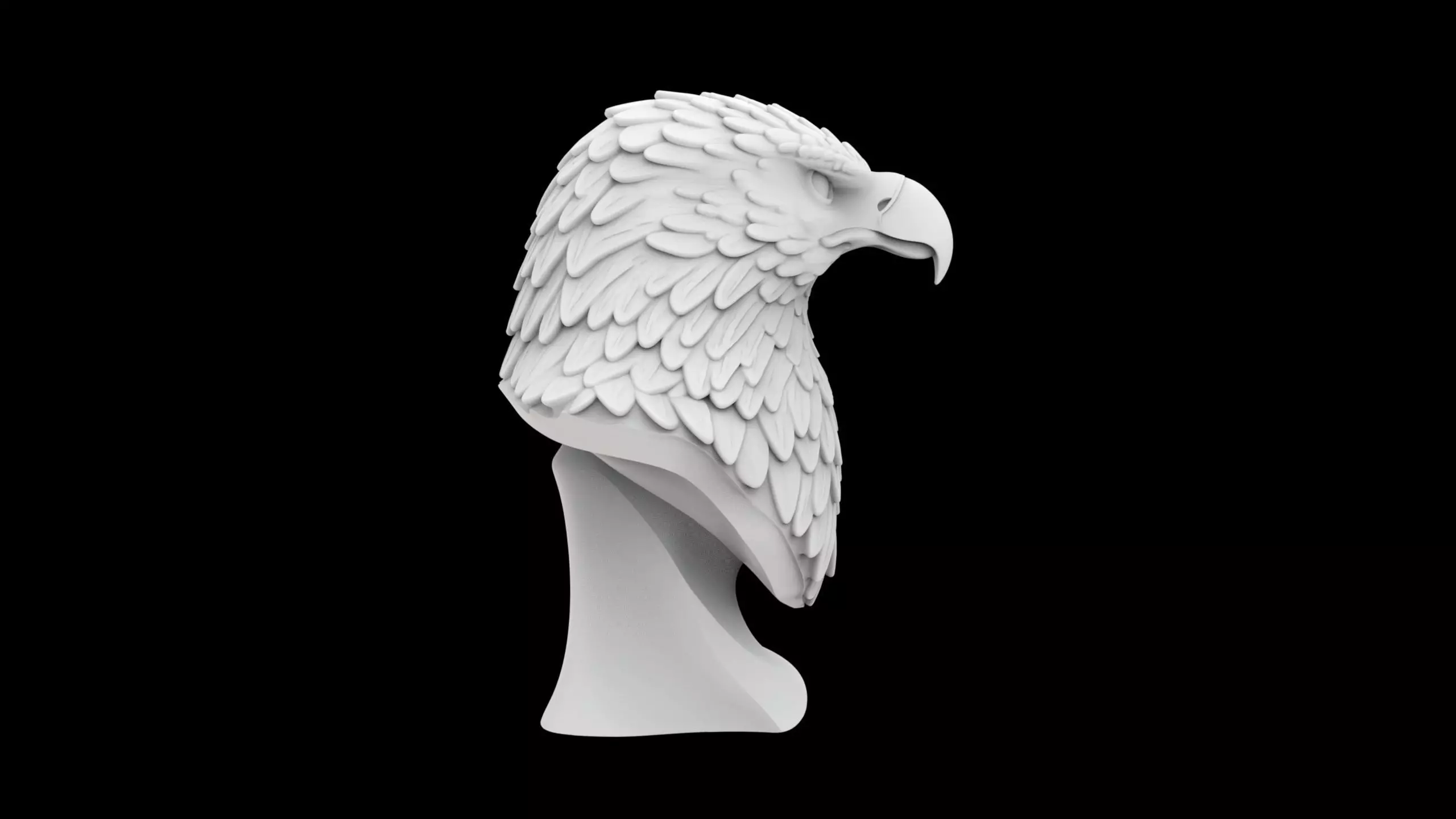 Eagle Head Bust Statue 3D Print Model 3D print model_5