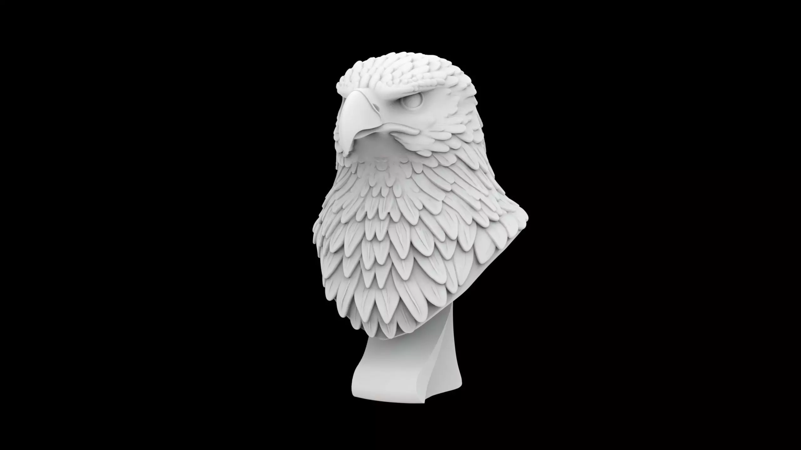 Eagle Head Bust Statue 3D Print Model 3D print model_1