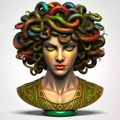 2136  Medusa Gorgon Head 3D Model  magic