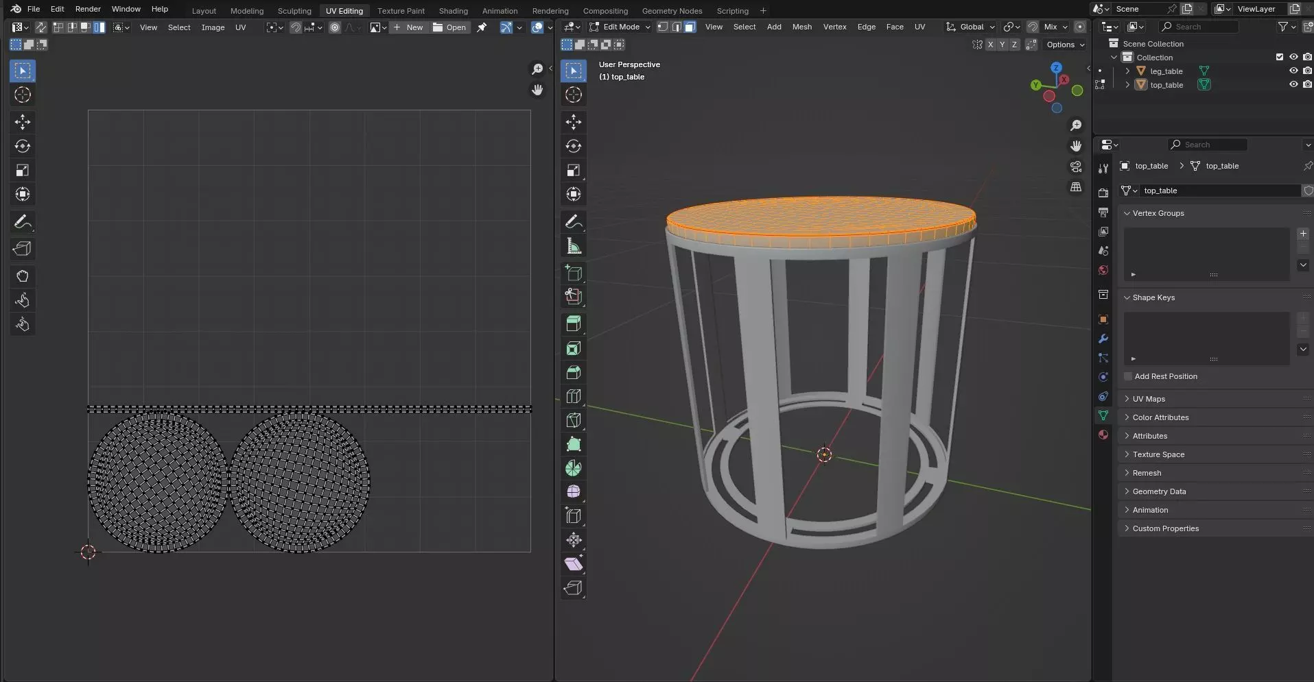 Round Table CG86 3D model_9