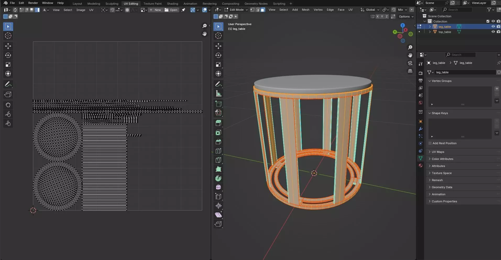 Round Table CG86 3D model_10
