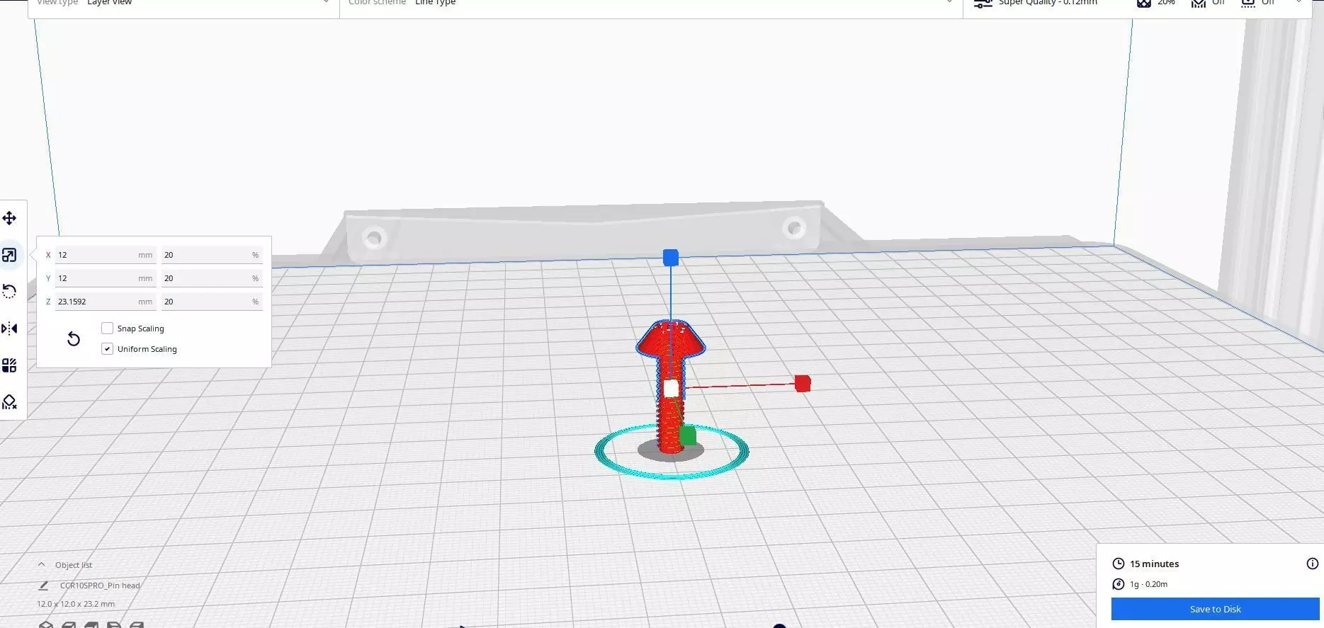 Pin Head Screw Model 3D print model_2