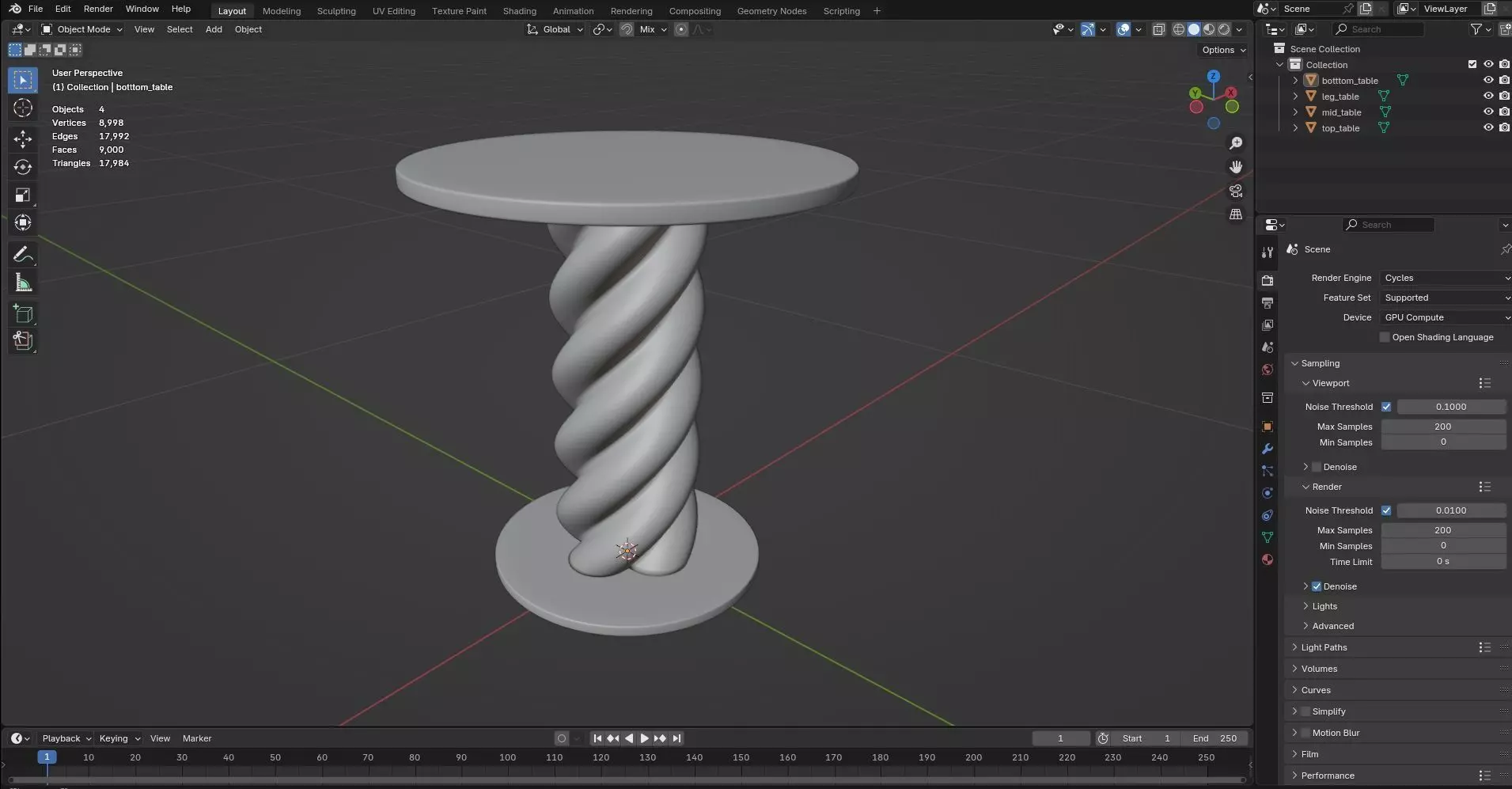 Round Table CG89 3D model_7