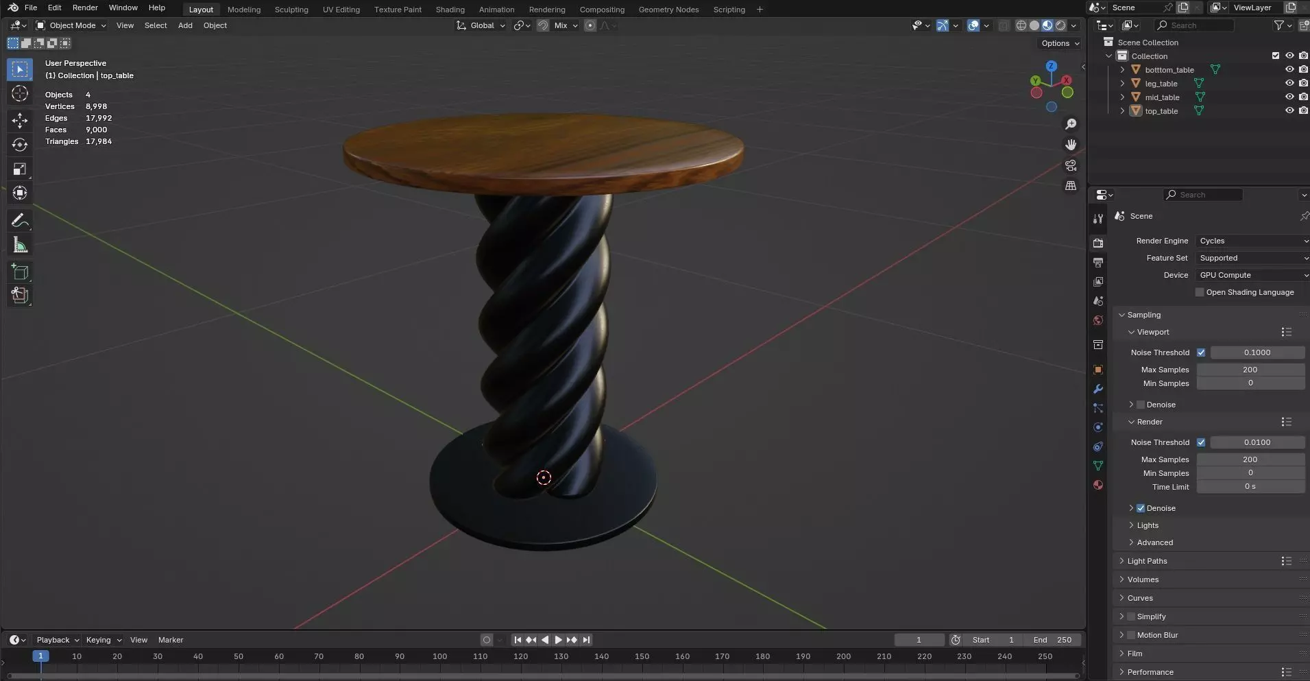 Round Table CG89 3D model_8