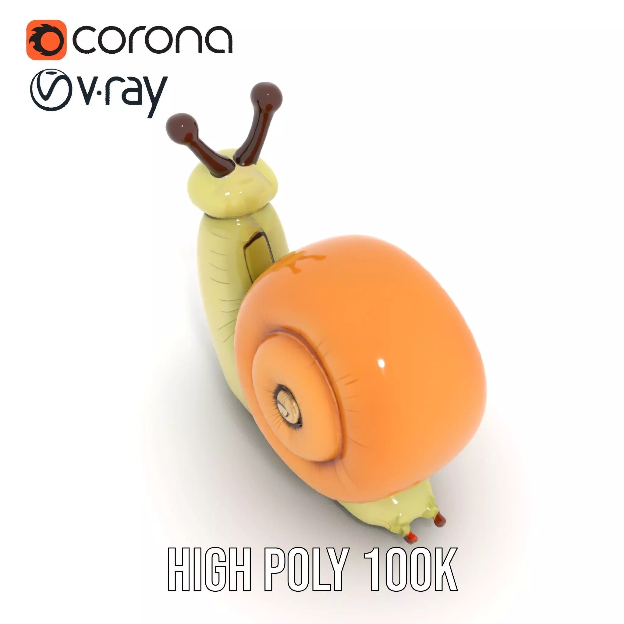 Playful Balloon Snail model pack Low-poly 3D model_16