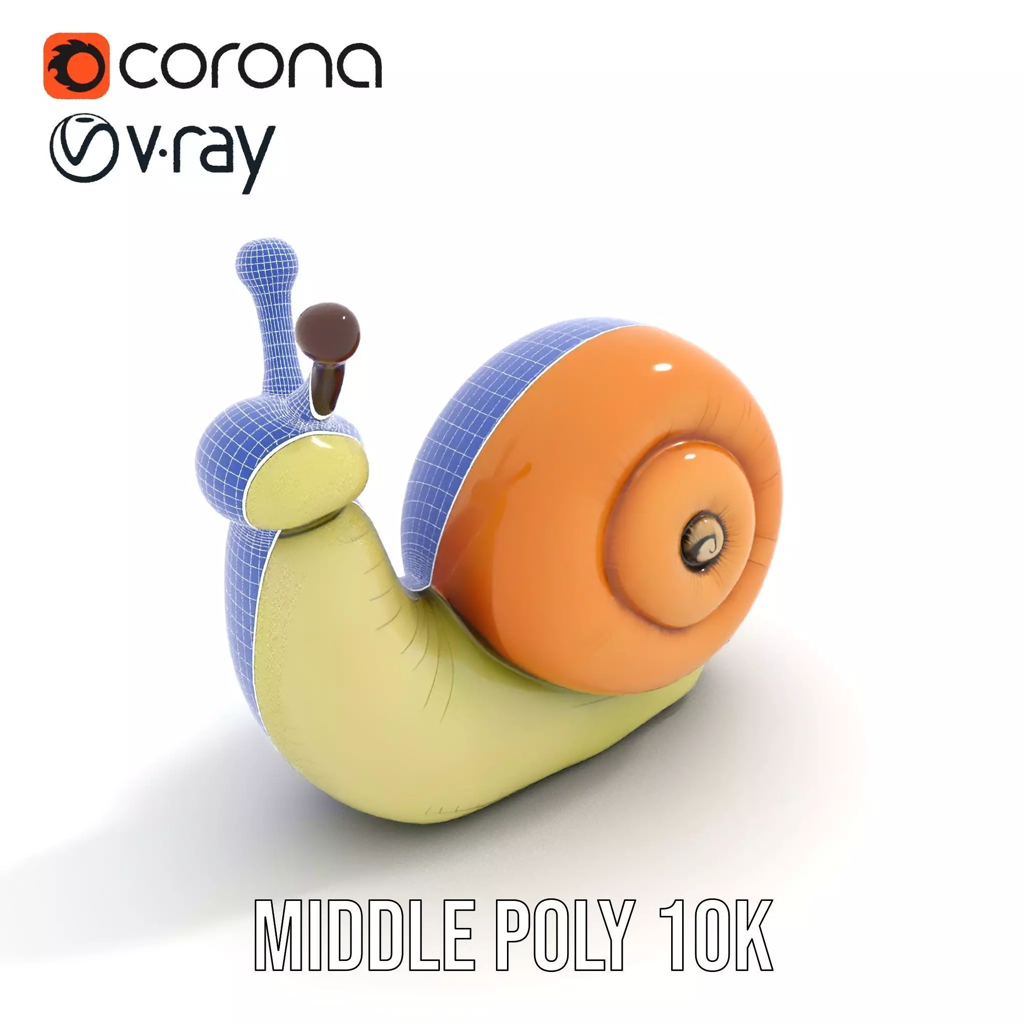 Playful Balloon Snail model pack Low-poly 3D model_28