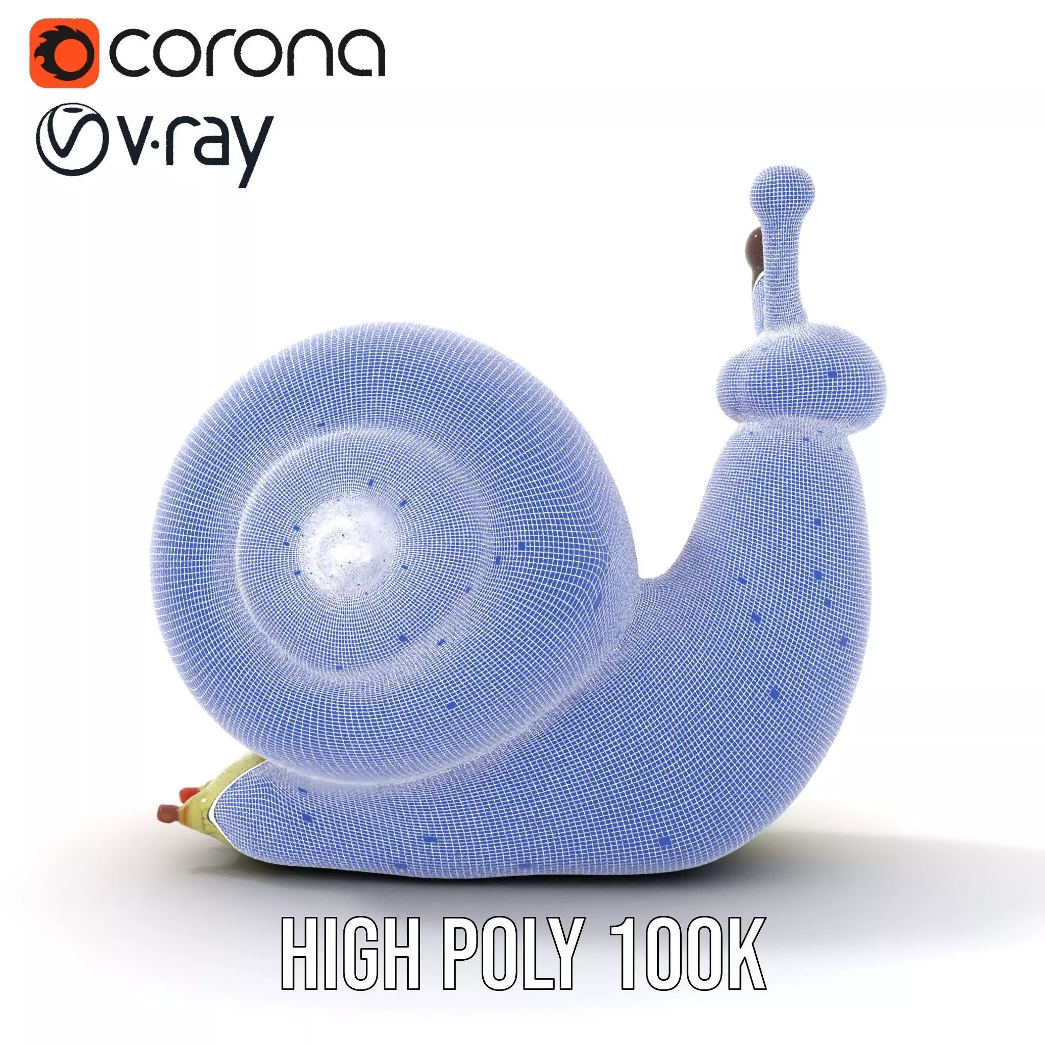 Playful Balloon Snail model pack Low-poly 3D model_35