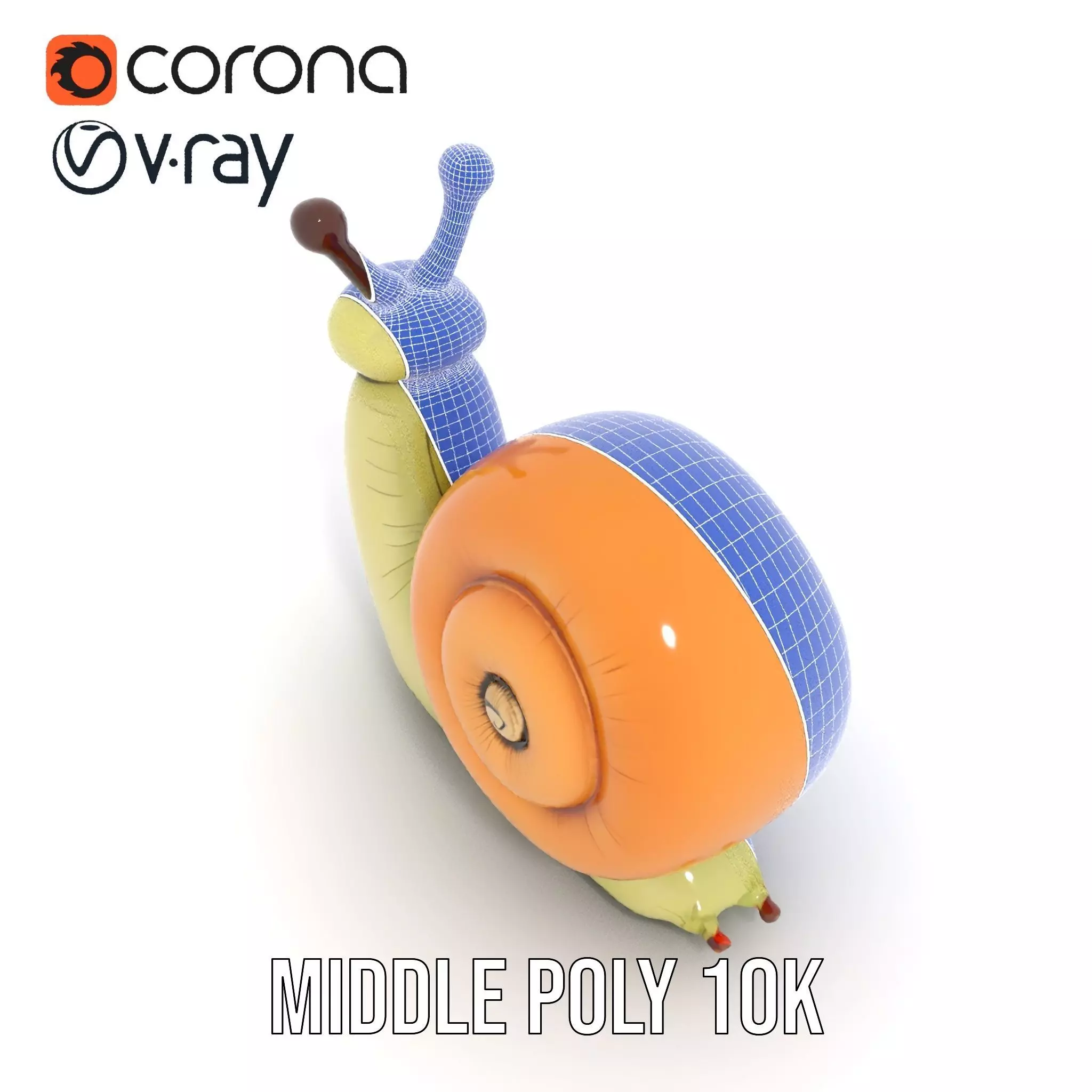 Playful Balloon Snail model pack Low-poly 3D model_20