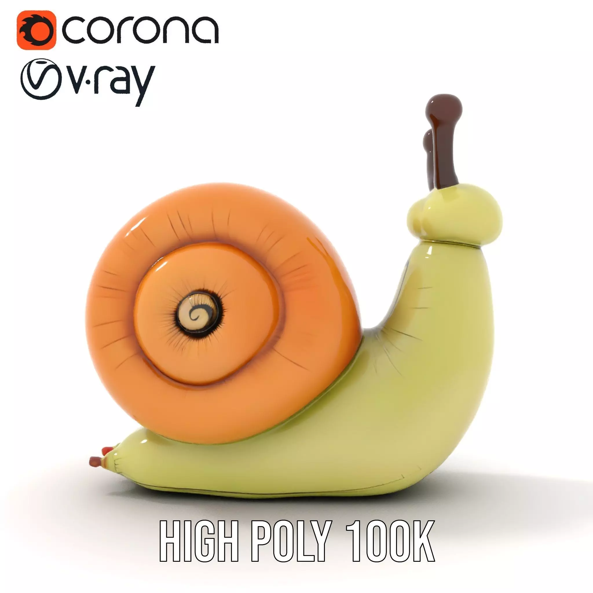 Playful Balloon Snail model pack Low-poly 3D model_19