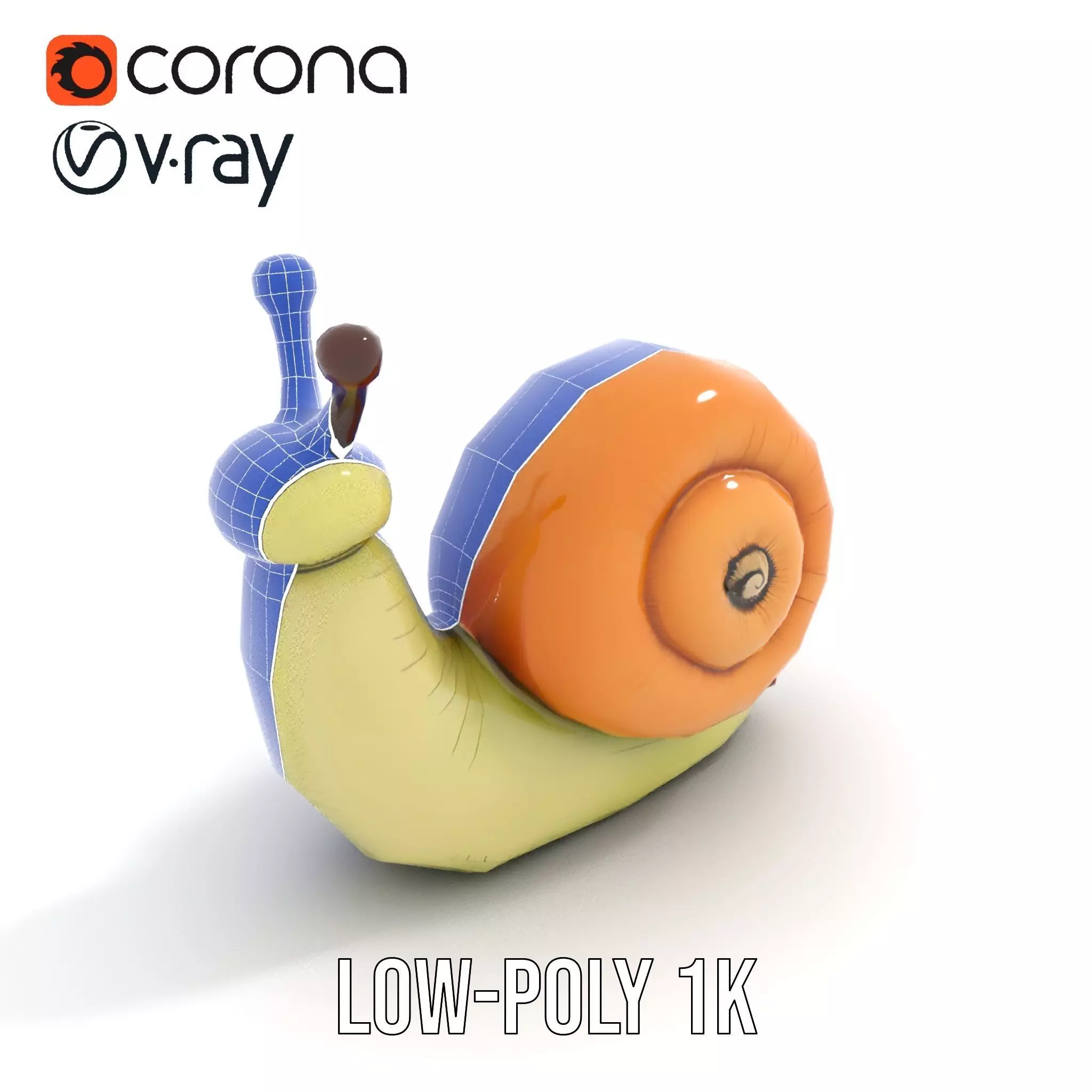 Playful Balloon Snail model pack Low-poly 3D model_32