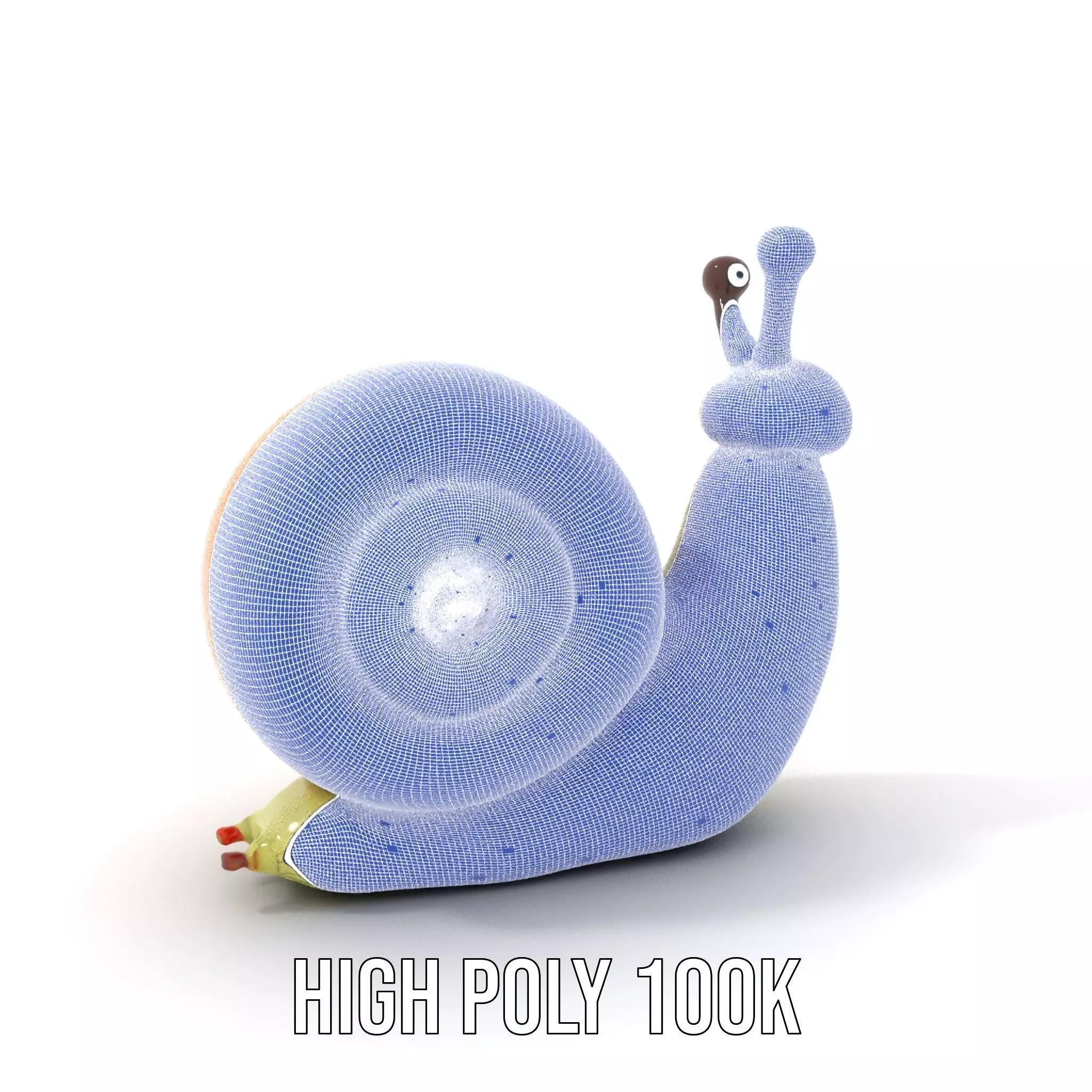 Playful Balloon Snail model pack Low-poly 3D model_5