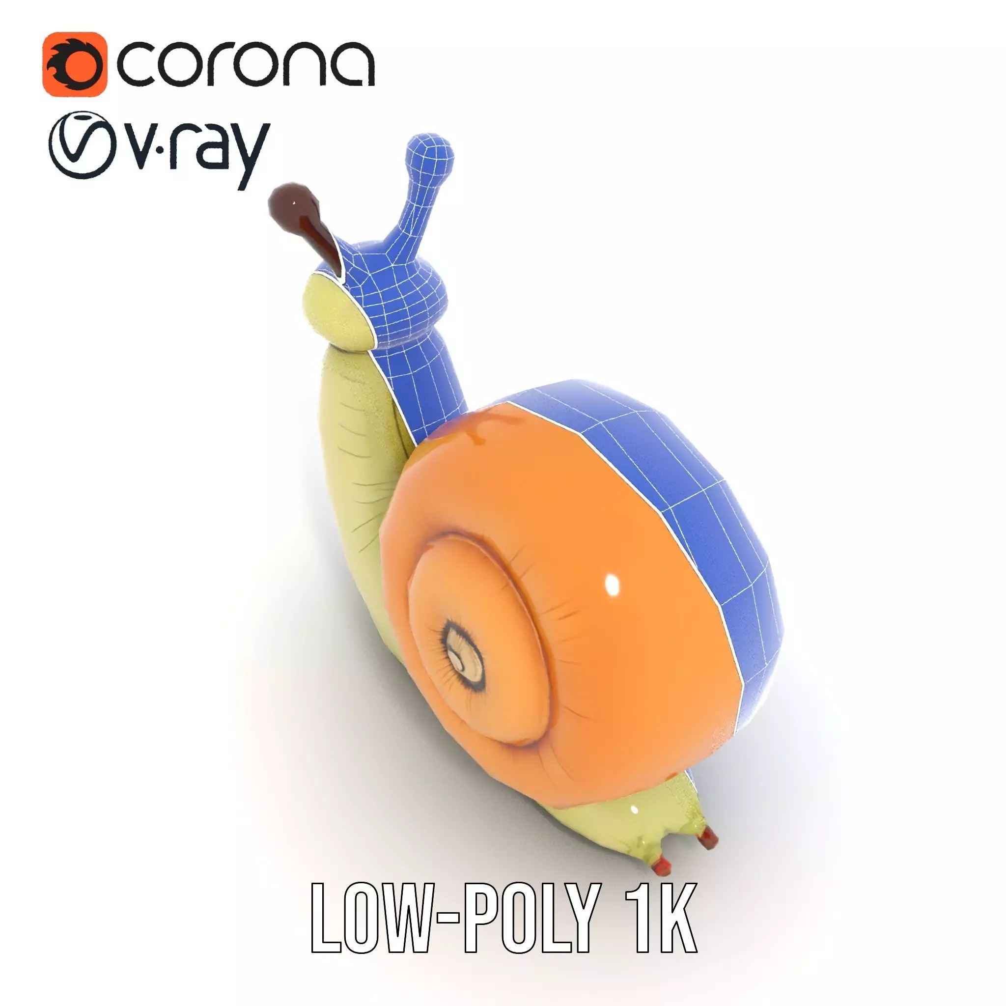 Playful Balloon Snail model pack Low-poly 3D model_15