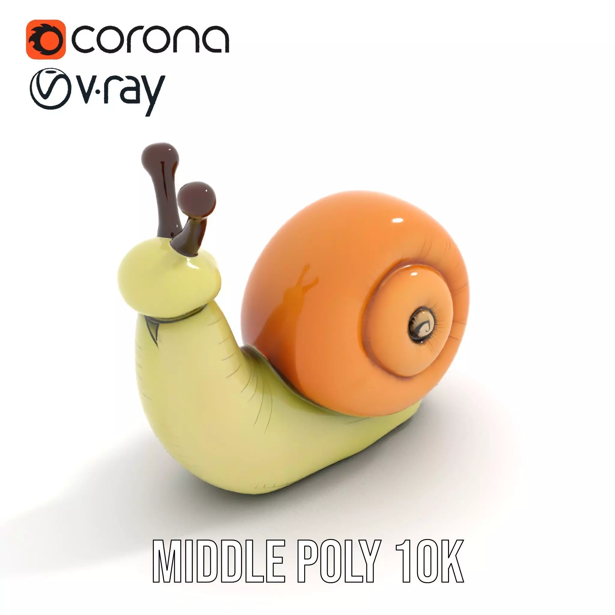 Playful Balloon Snail model pack Low-poly 3D model_12