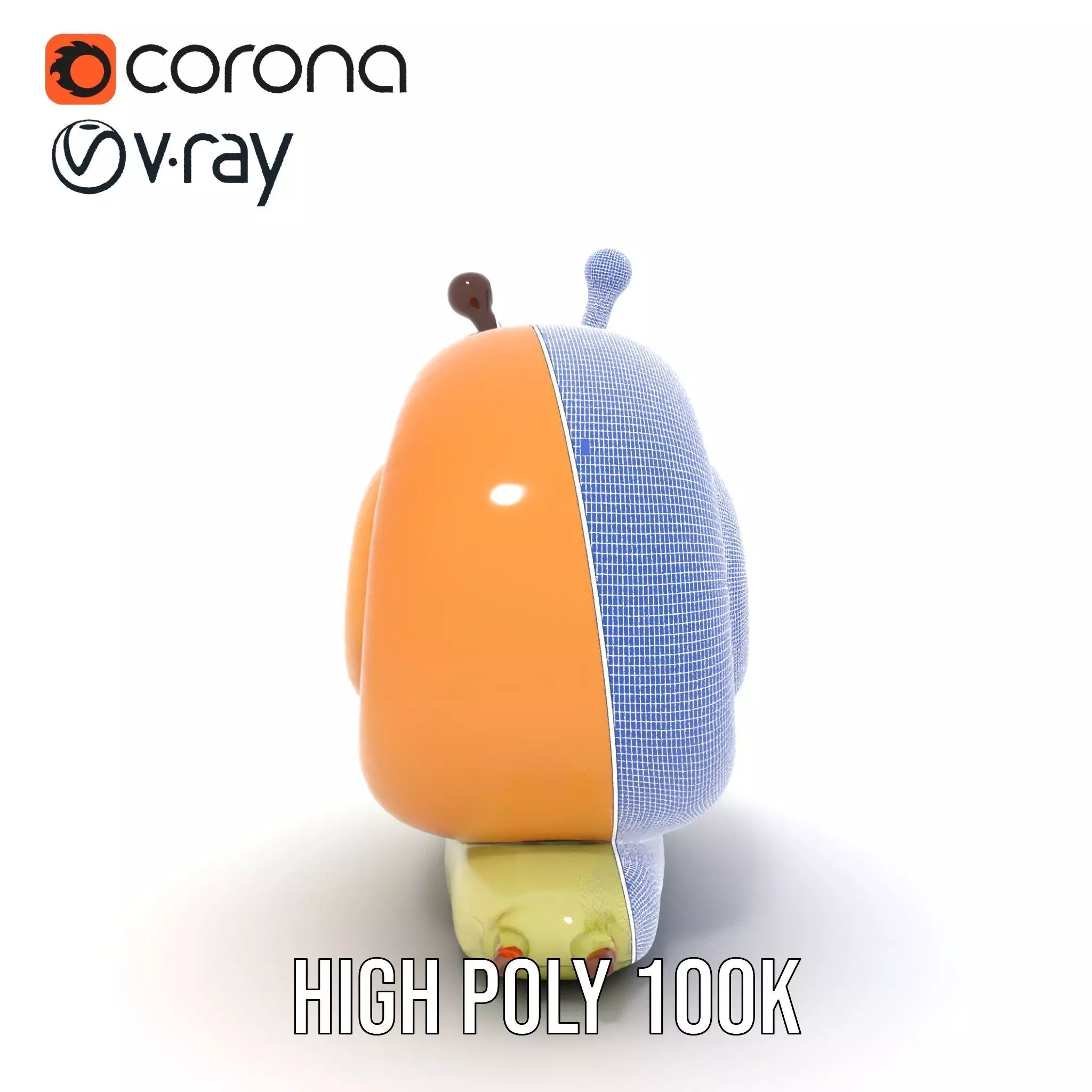 Playful Balloon Snail model pack Low-poly 3D model_33