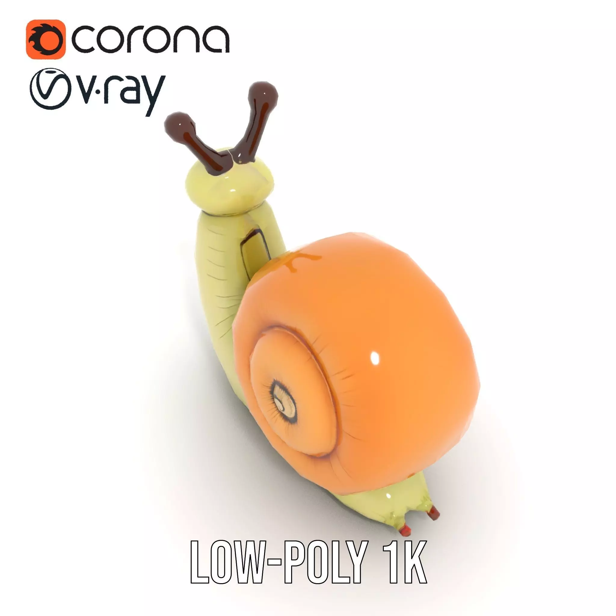 Playful Balloon Snail model pack Low-poly 3D model_13