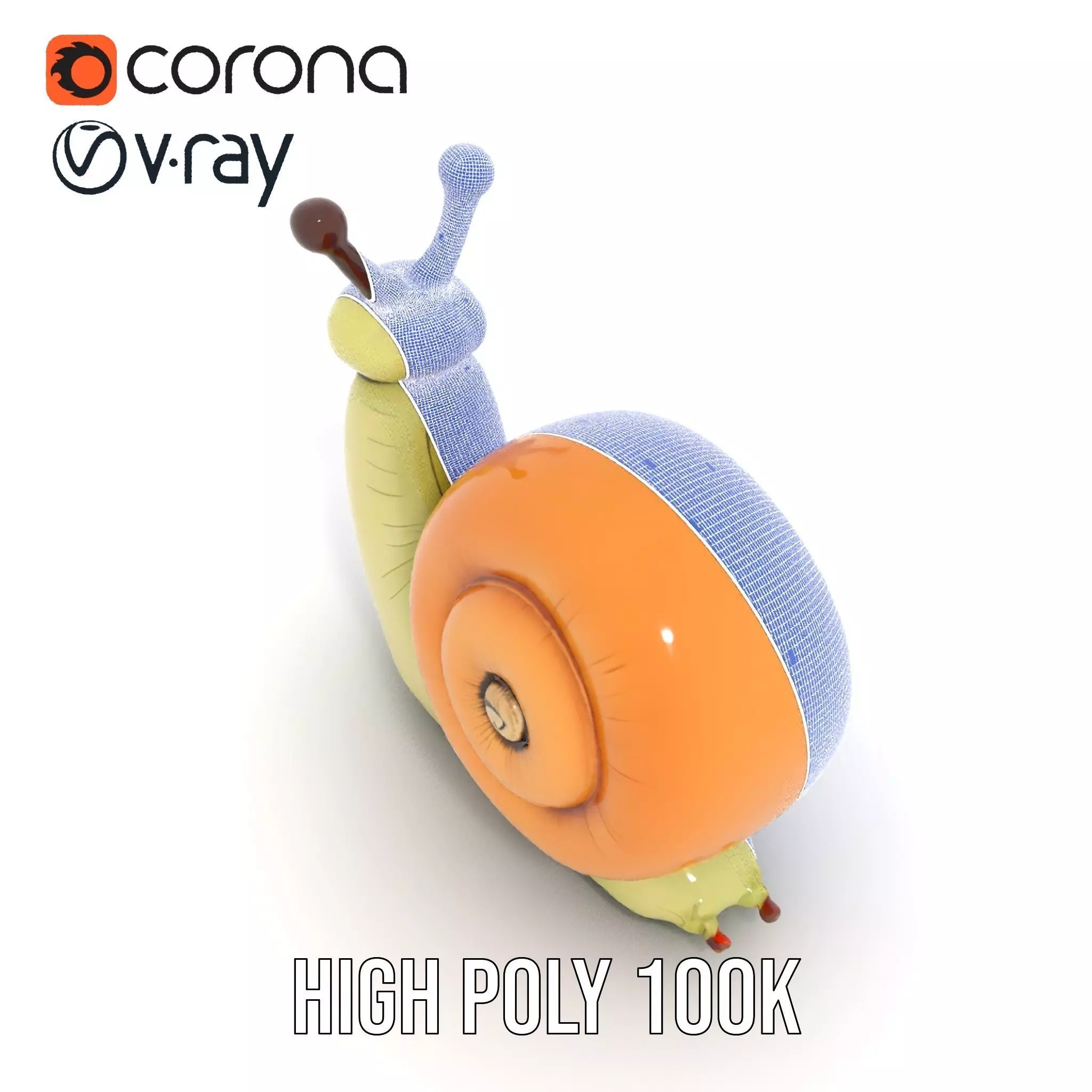 Playful Balloon Snail model pack Low-poly 3D model_30