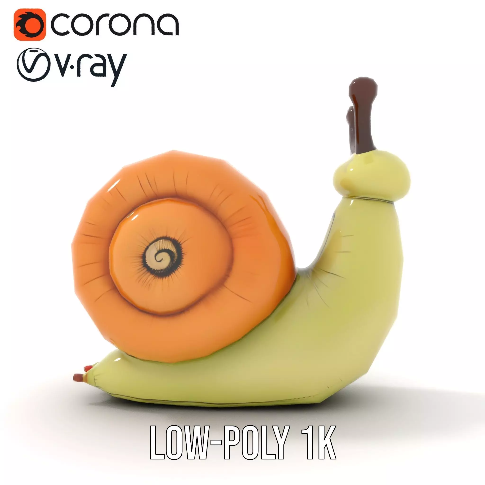Playful Balloon Snail model pack Low-poly 3D model_26