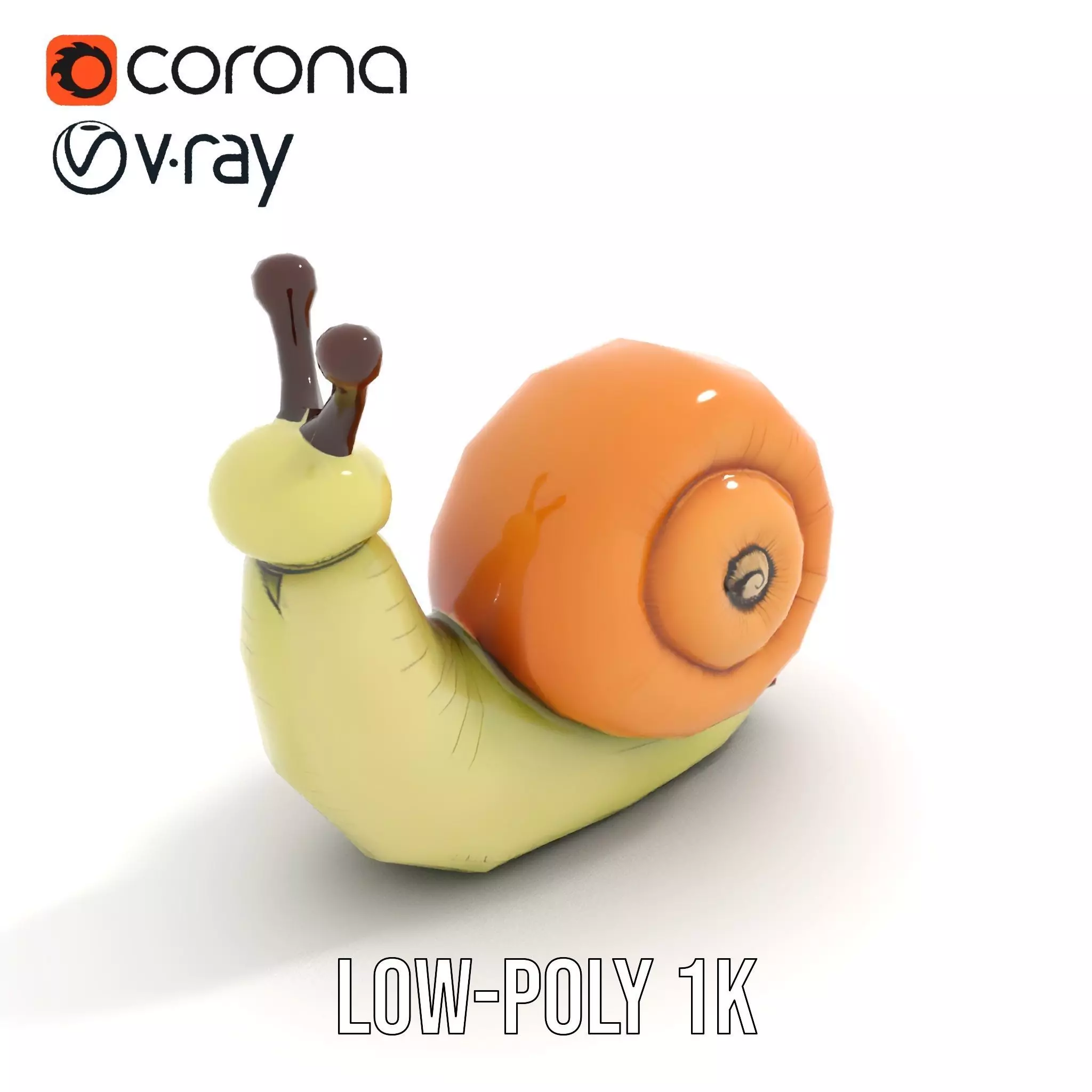 Playful Balloon Snail model pack Low-poly 3D model_10