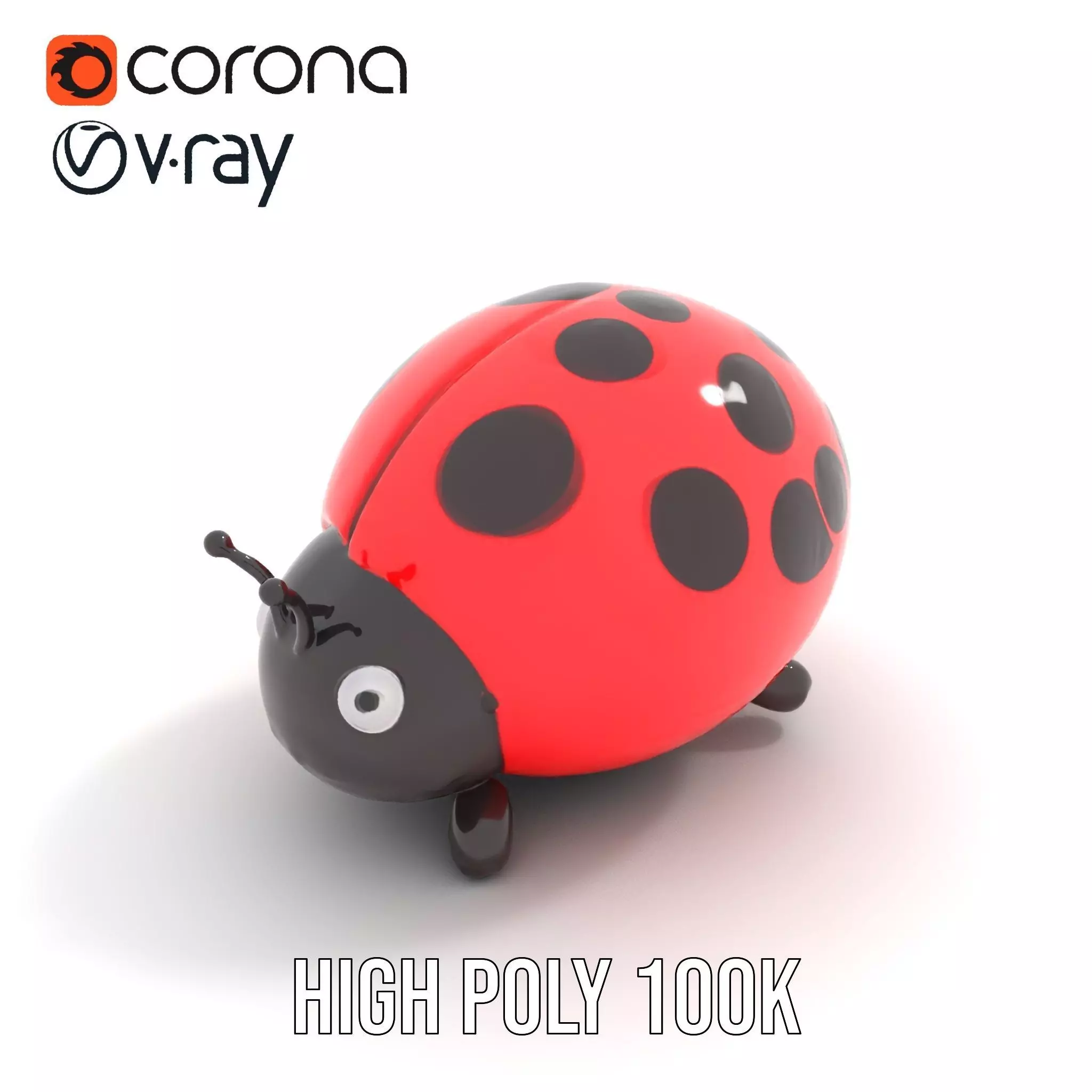 Inflatable Ladybug Red model pack Low-poly 3D model_15