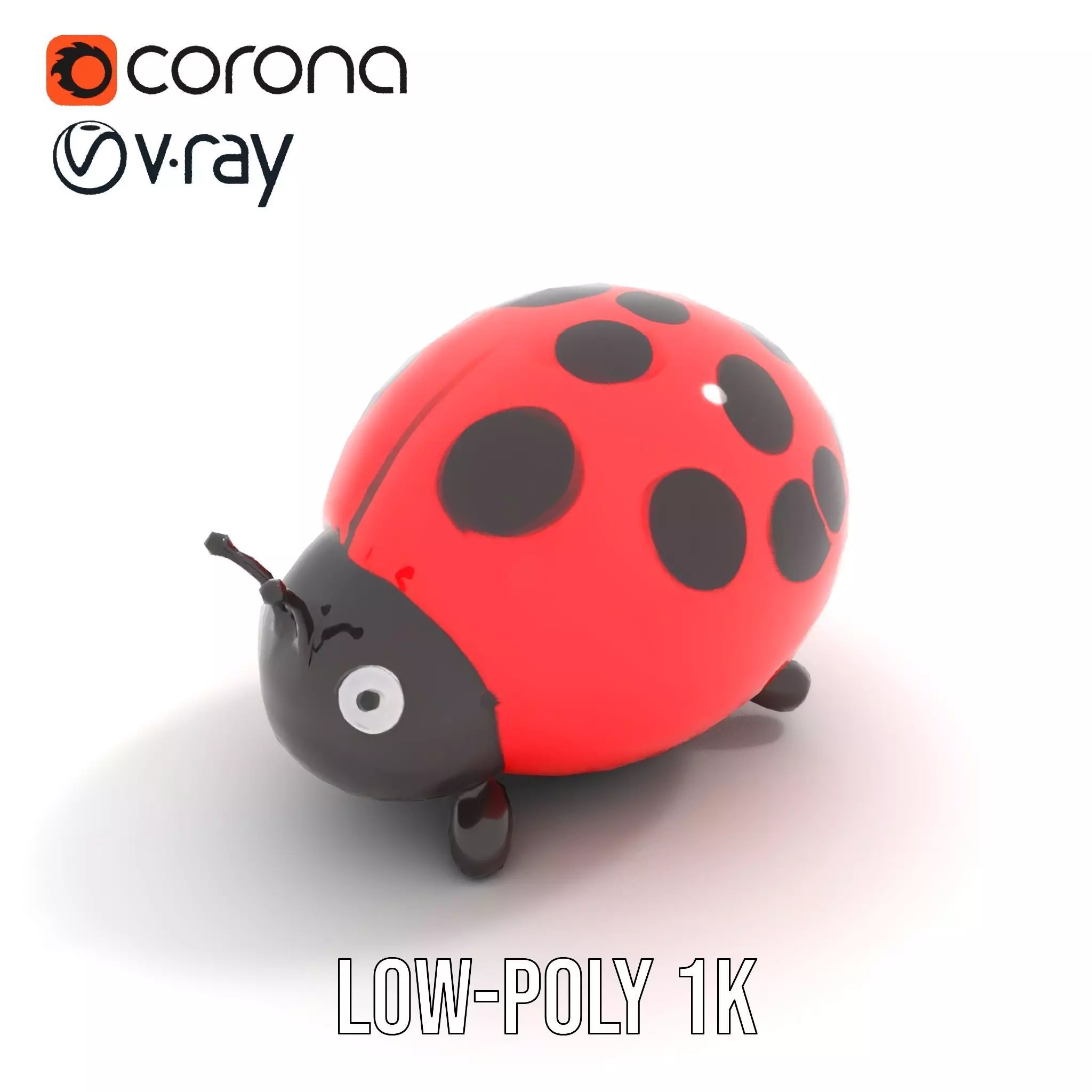 Inflatable Ladybug Red model pack Low-poly 3D model_17