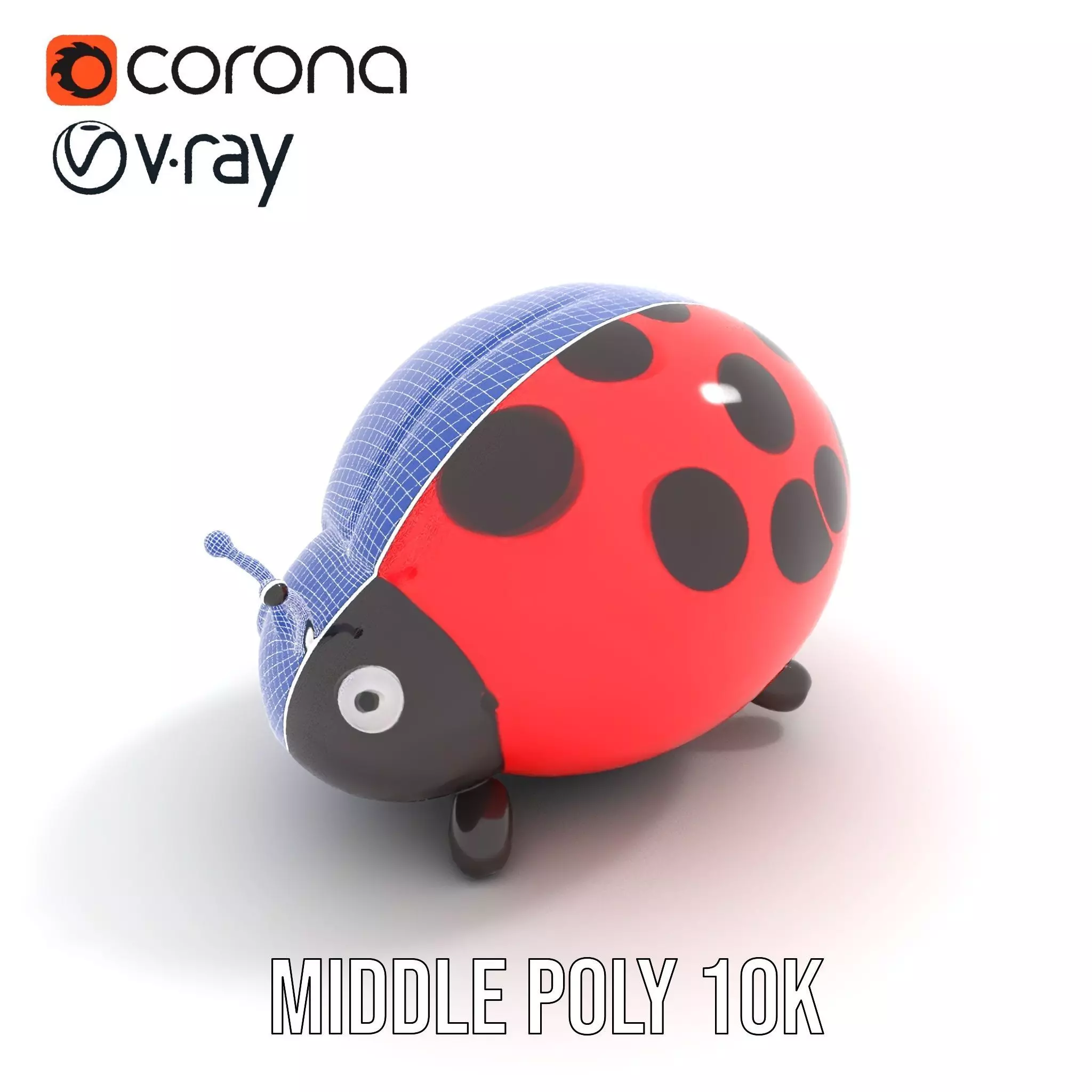Inflatable Ladybug Red model pack Low-poly 3D model_13