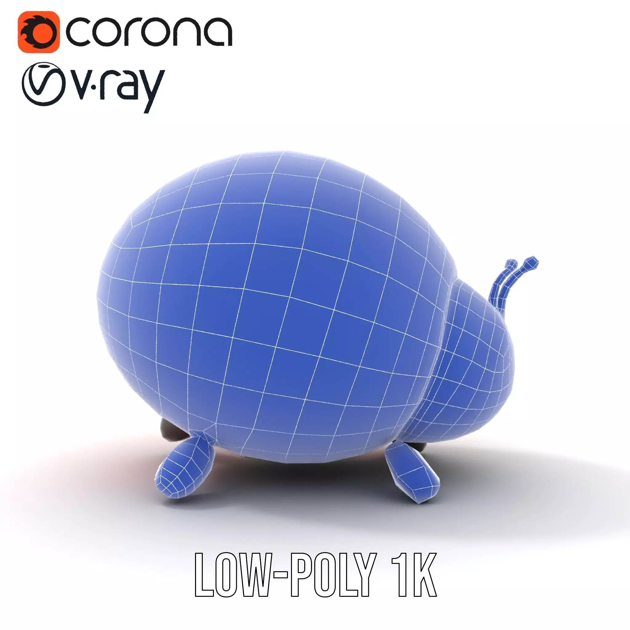 Inflatable Ladybug Red model pack Low-poly 3D model_23