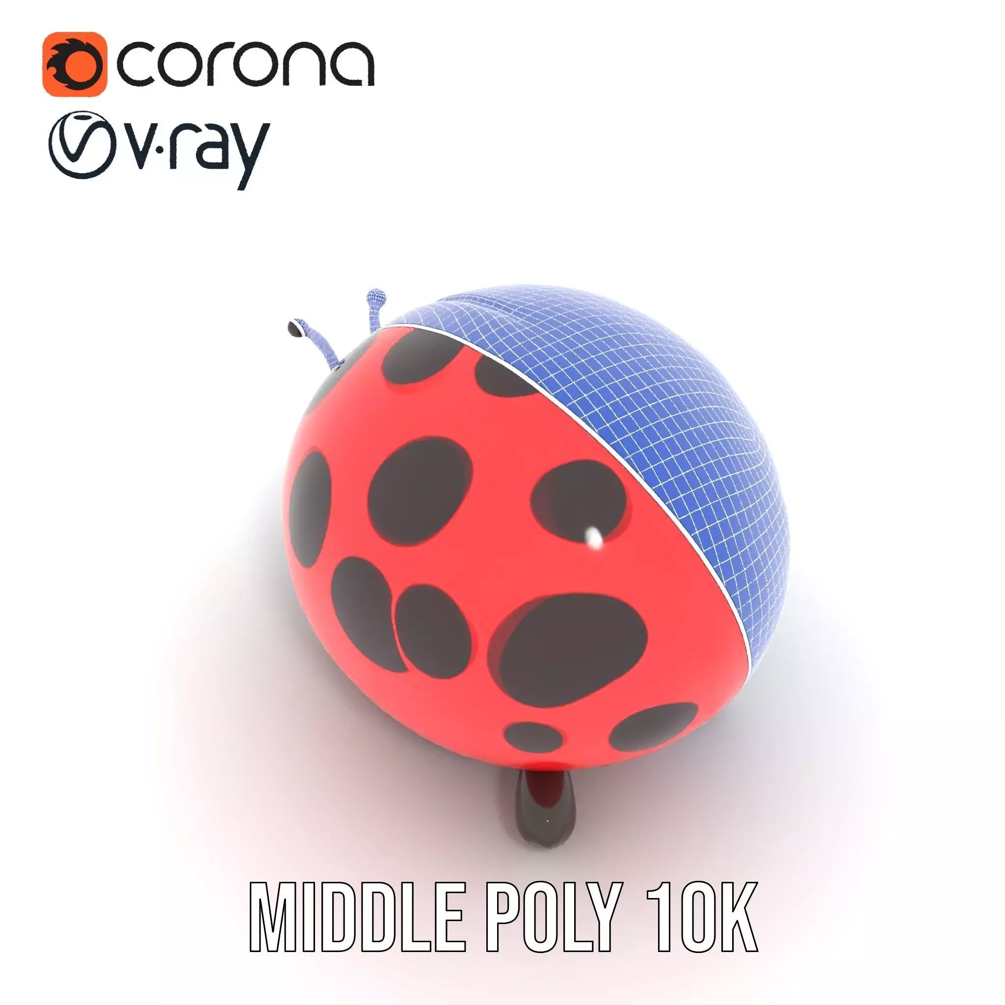 Inflatable Ladybug Red model pack Low-poly 3D model_22