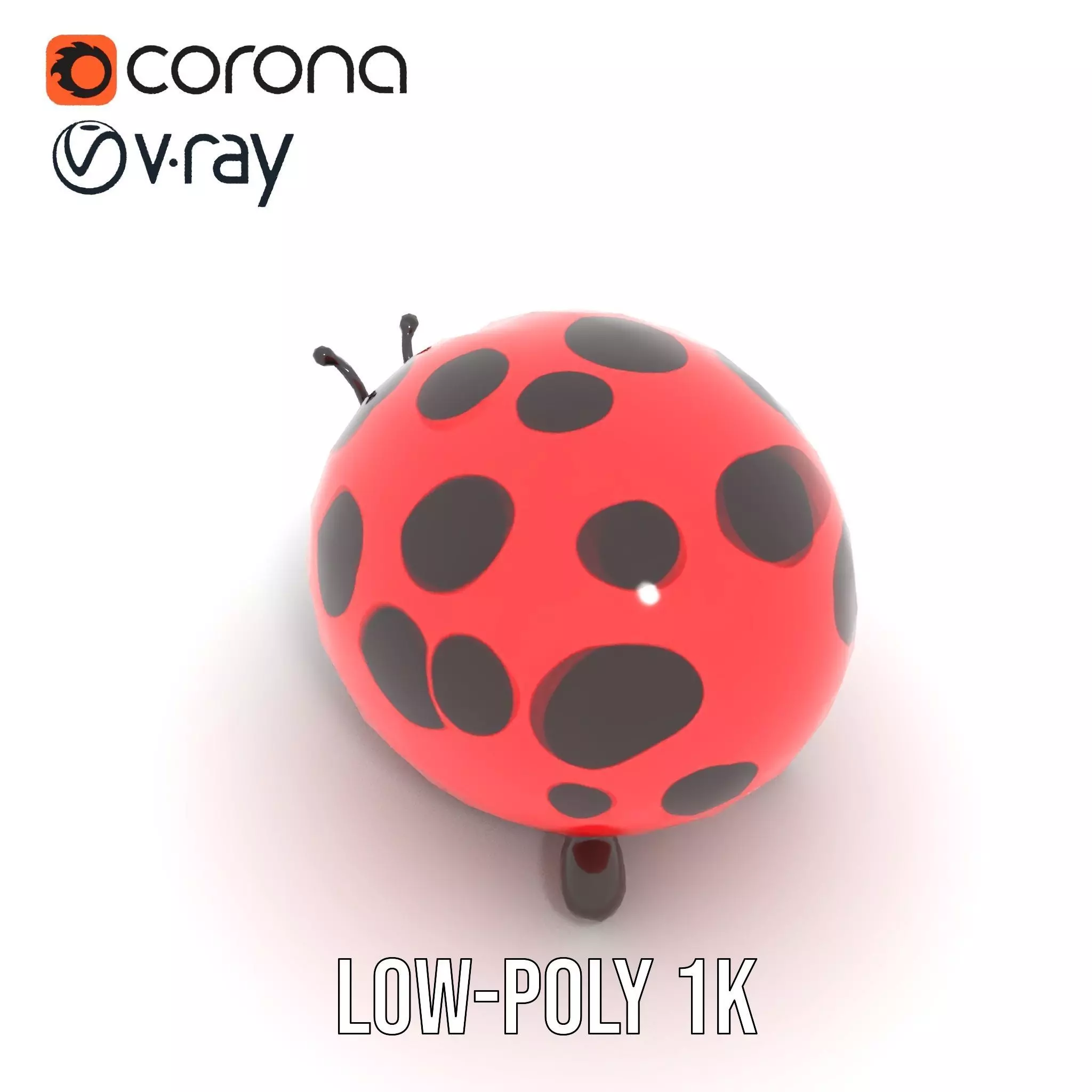 Inflatable Ladybug Red model pack Low-poly 3D model_9