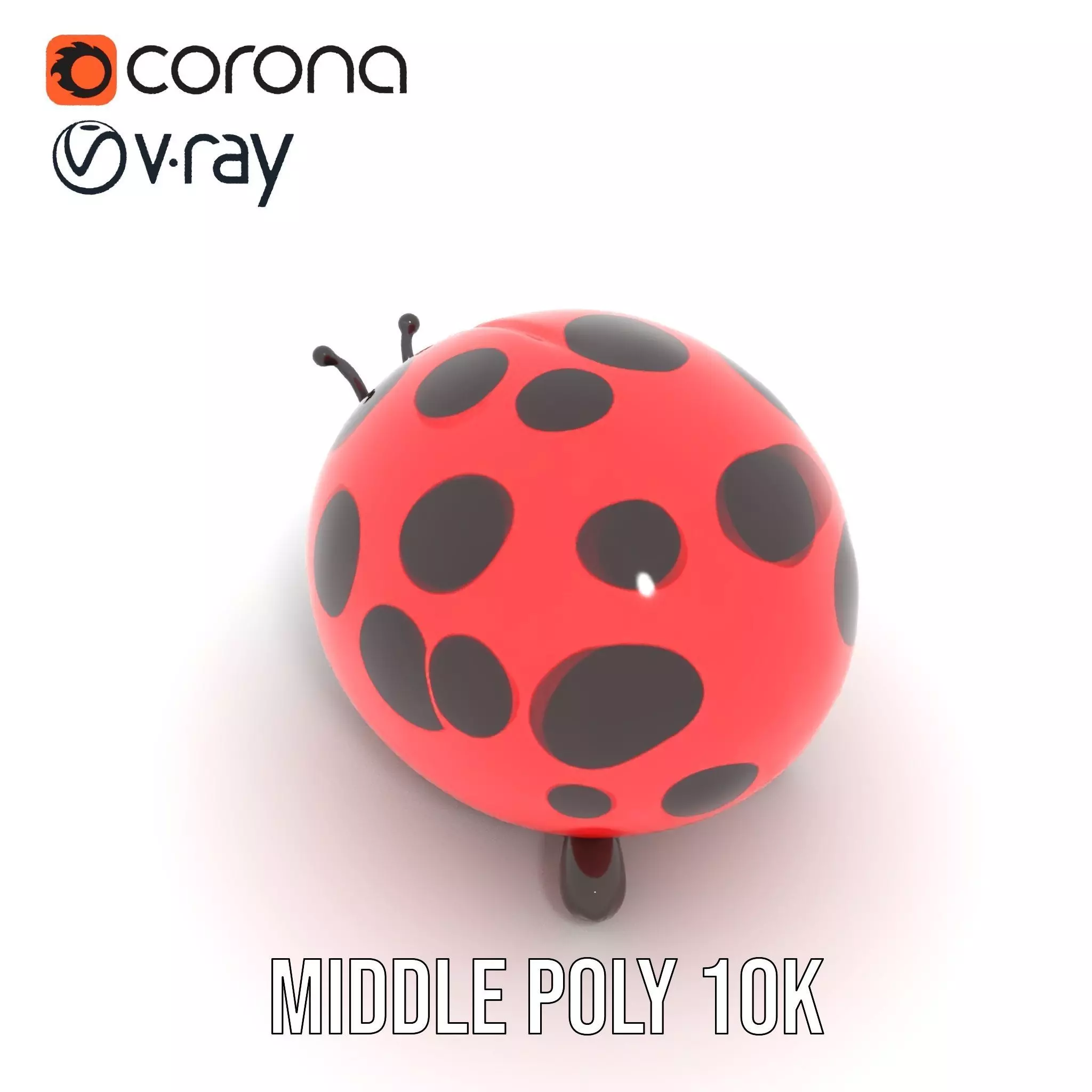 Inflatable Ladybug Red model pack Low-poly 3D model_6
