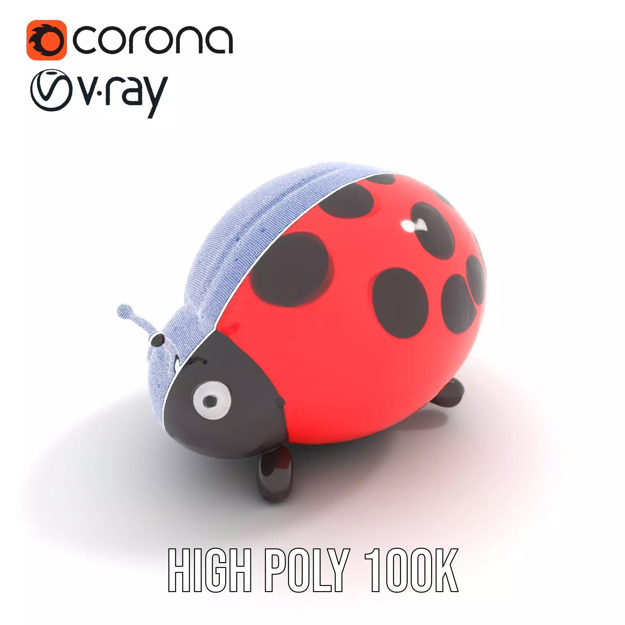 Inflatable Ladybug Red model pack Low-poly 3D model_32