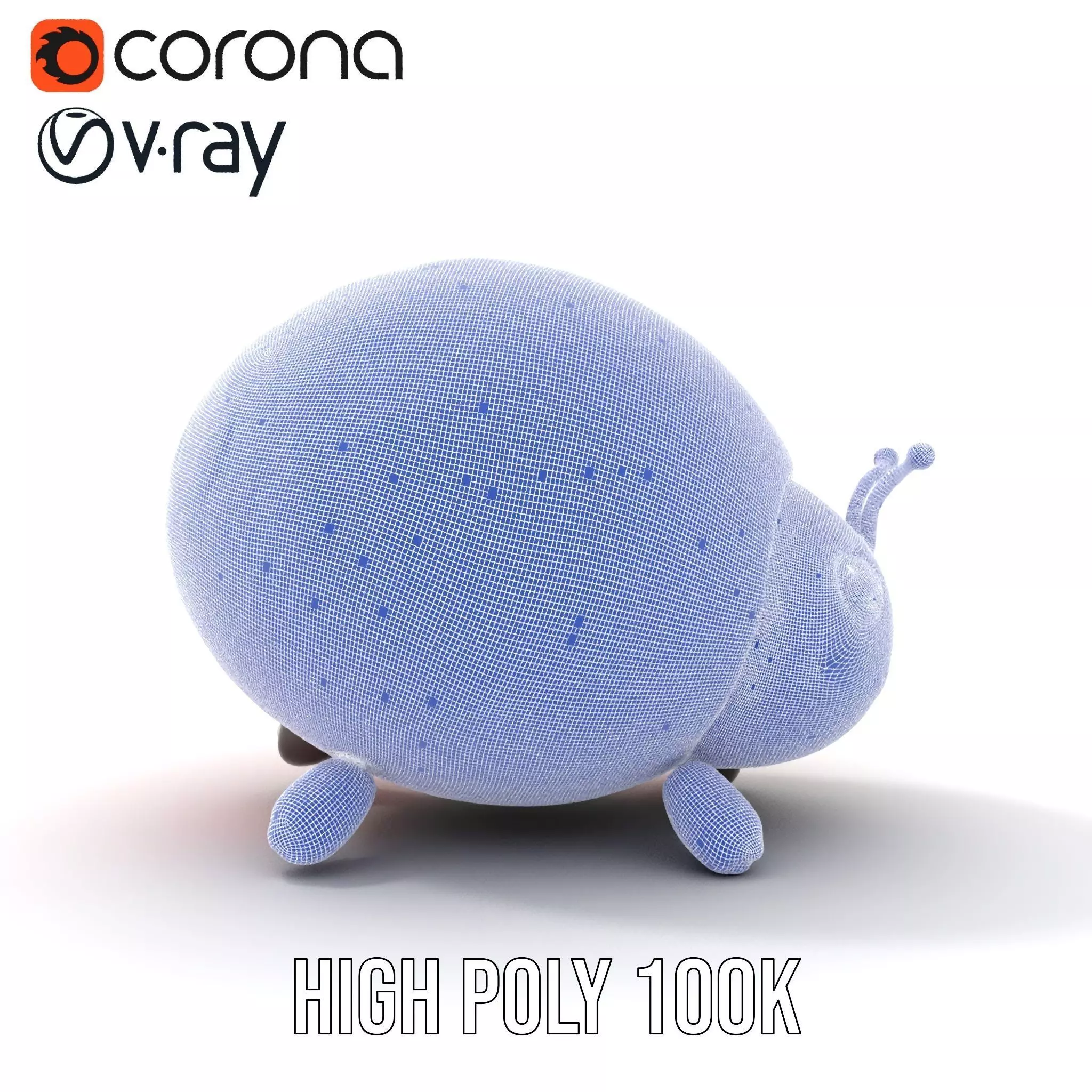 Inflatable Ladybug Red model pack Low-poly 3D model_29