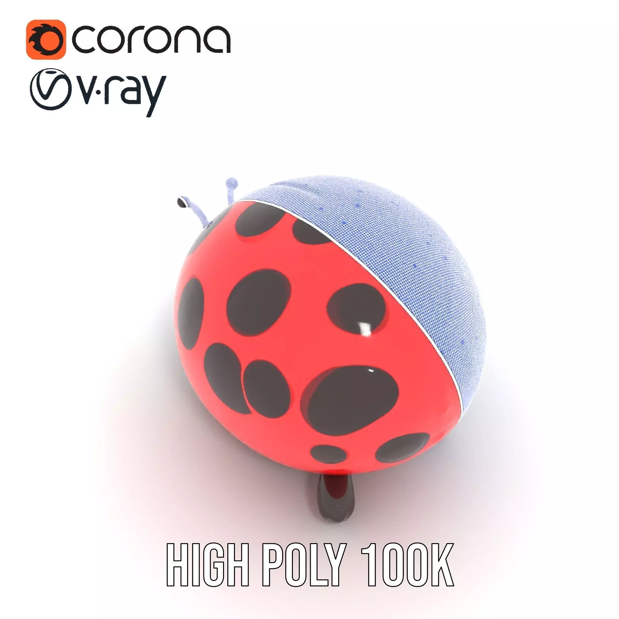 Inflatable Ladybug Red model pack Low-poly 3D model_26