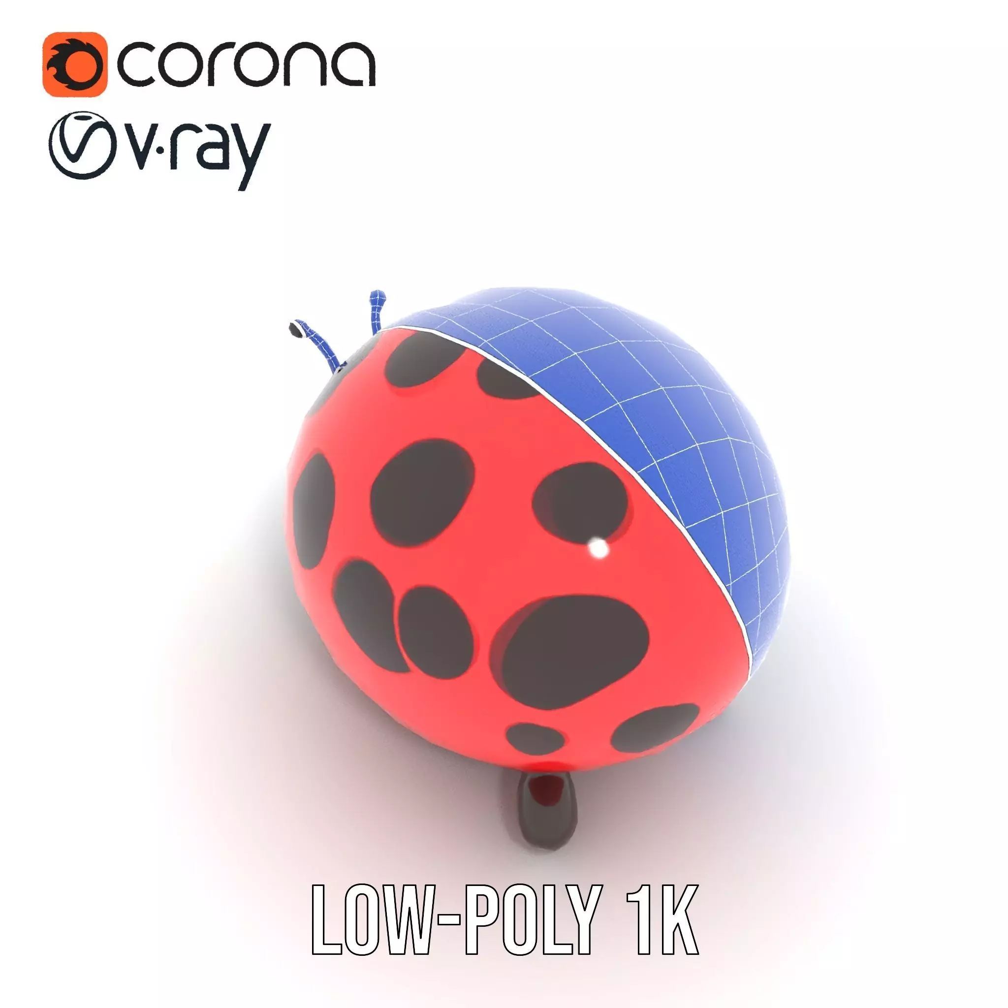 Inflatable Ladybug Red model pack Low-poly 3D model_20